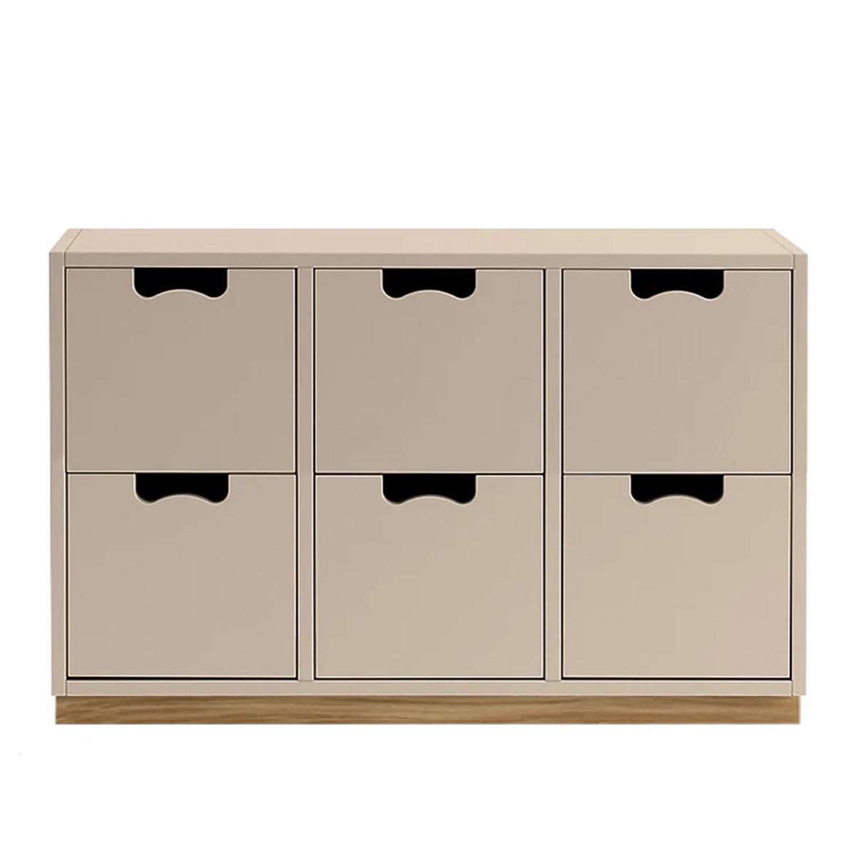 Asplund - Snow Drawer B2 - Dark Sand, Ek Sockel - Byråer -  Thomas Sandell & Jonas Bohlin - Beige - Trä