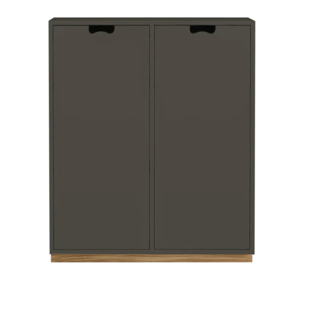 Asplund - Snow Cabinet E D42 Covered Doors - Taupe, Ek Sockel - Skåp och vitrinskåp -  Thomas Sandell & Jonas Bohlin - Grå - Trä