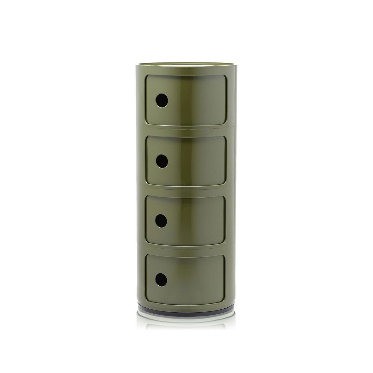 Kartell - Componibili 4985, Green, 4 Compartments - Hurtsar - Anna Castelli Ferrieri - Grön - Plast