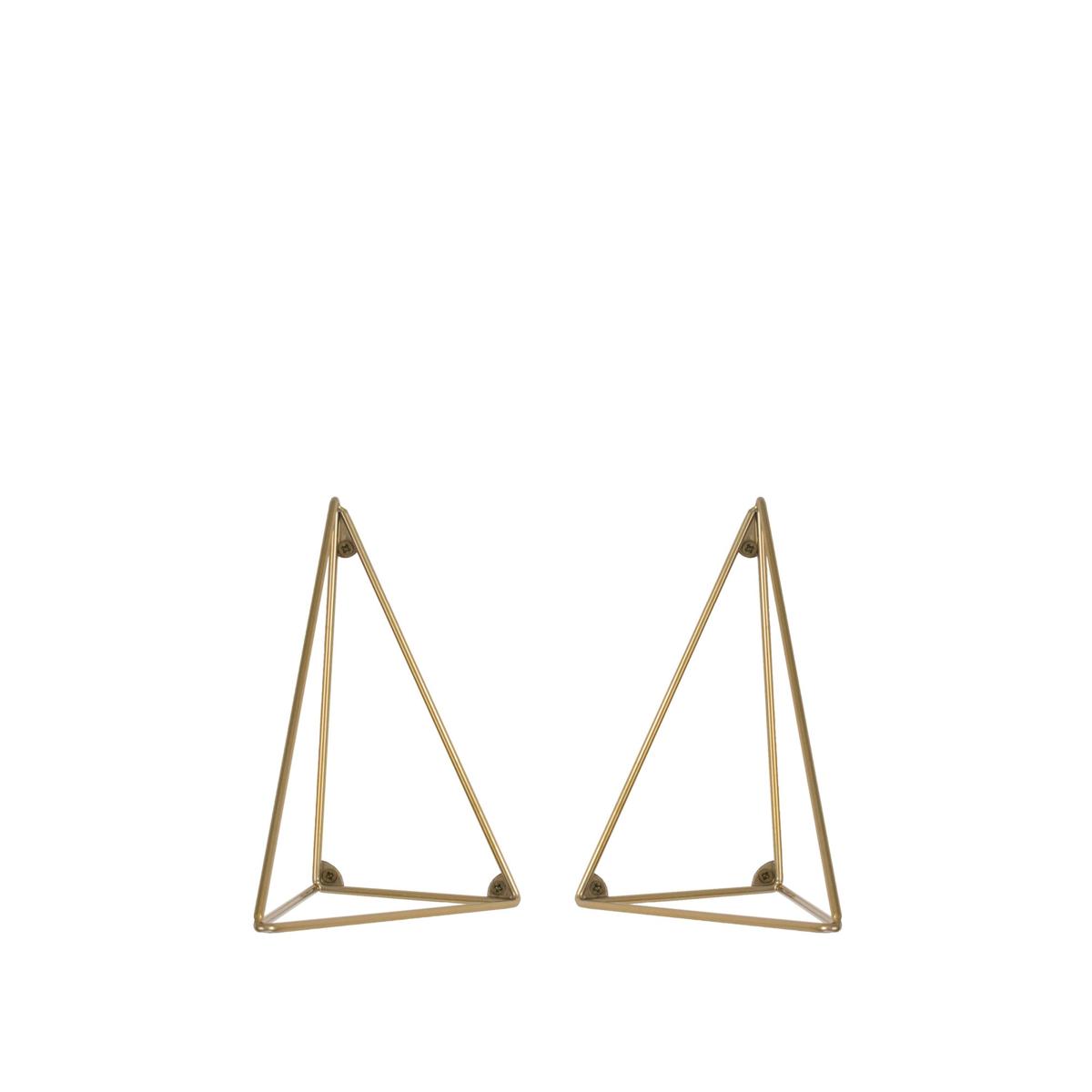 Maze Interior - Pythagoras Brackets Pair, Brass Matte - Hyllor & Hyllsystem - Gustav Rosén - Vit