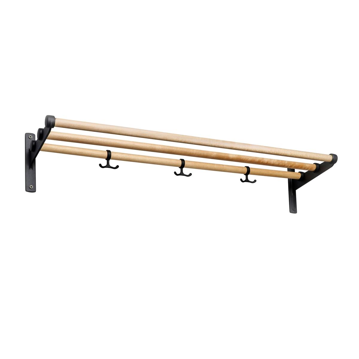 Essem Design - Nostalgi Hatthylla/Skohylla Björk/Svart, 100 cm - Hatthyllor och skohyllor - Gunnar Bolin - Träfärgad,Svart - Metall/Trä