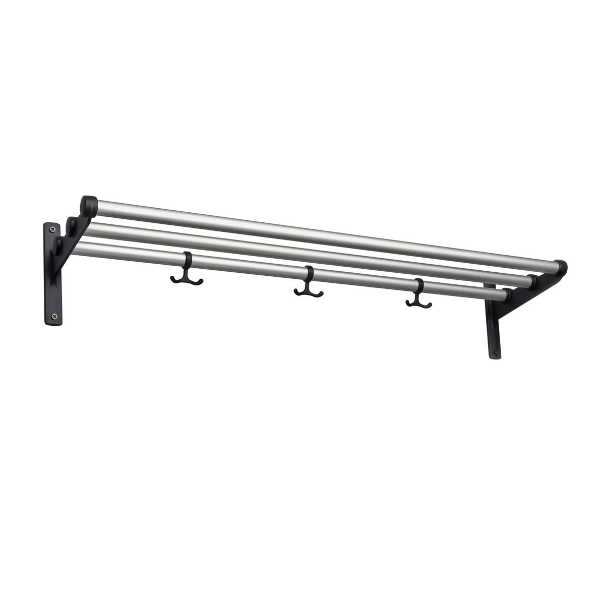 Essem Design - Nostalgi Hatthylla/Skohylla Aluminium/Svart 100 cm - Hatthyllor och skohyllor - Gunnar Bolin - Svart - Metall/Trä