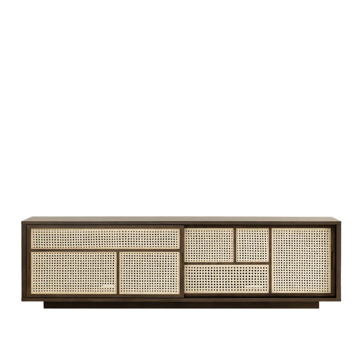 Design House Stockholm - Air Sideboard low Dark oak, Cane - Skänkar och sideboards - Mathieu Gustafsson