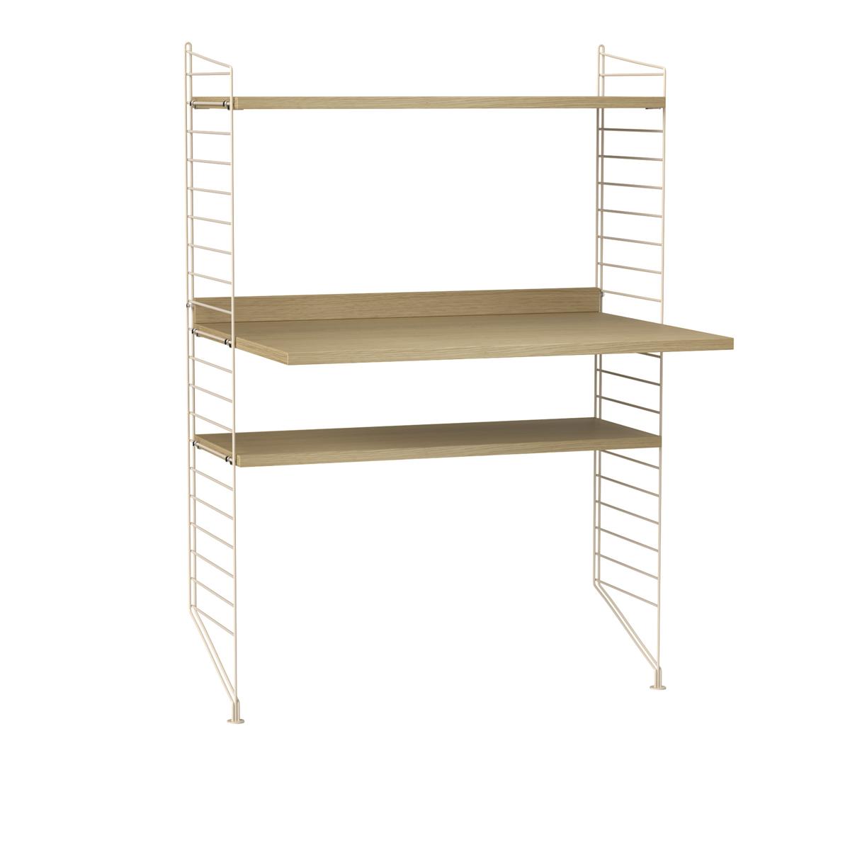 String - Kontor Hyllsystem H Ek / Beige - Träfärgad
