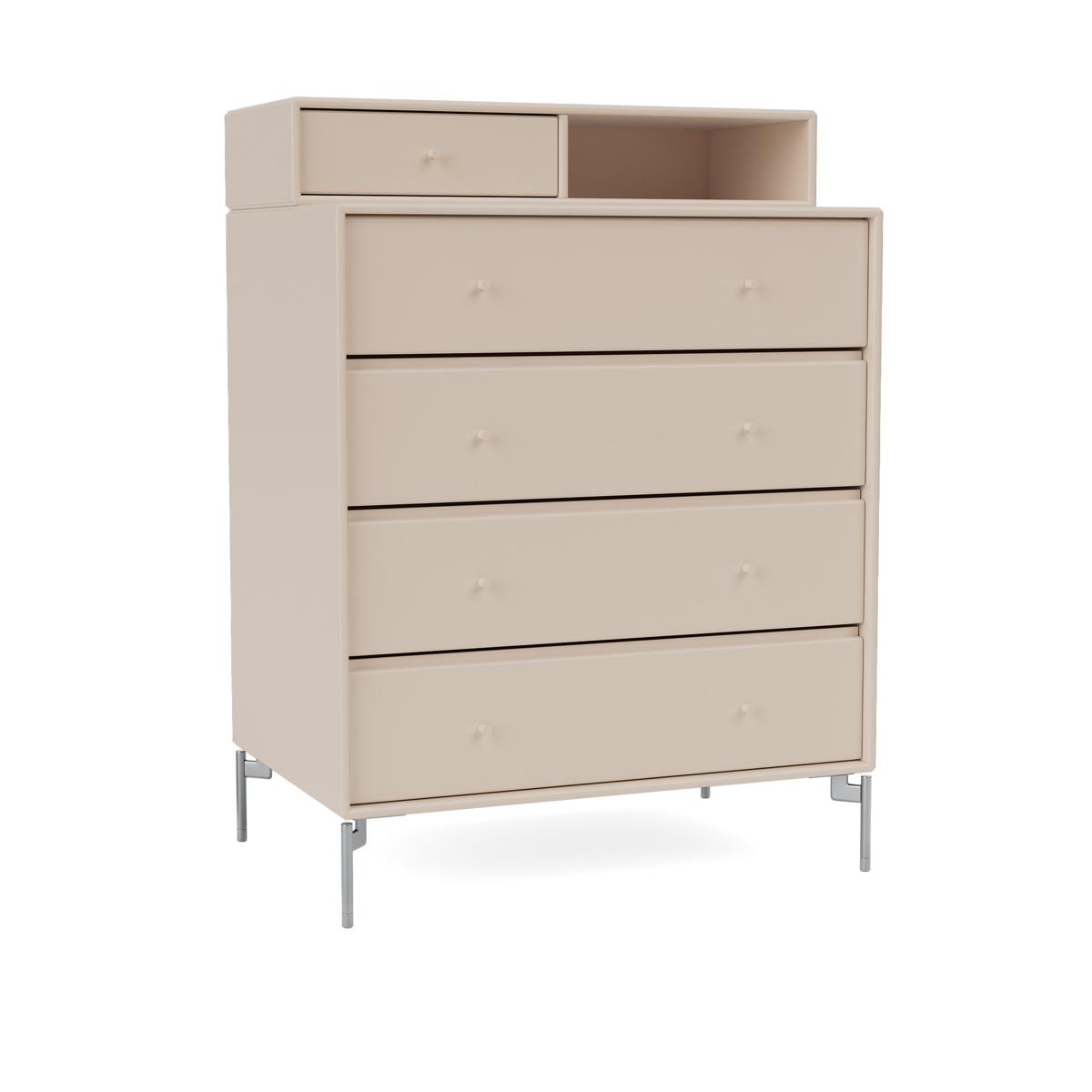 Montana - Keep Chest Of Drawers 168-Clay Matt Chrome - Byråer - Peter J. Lassen - Beige - Trä