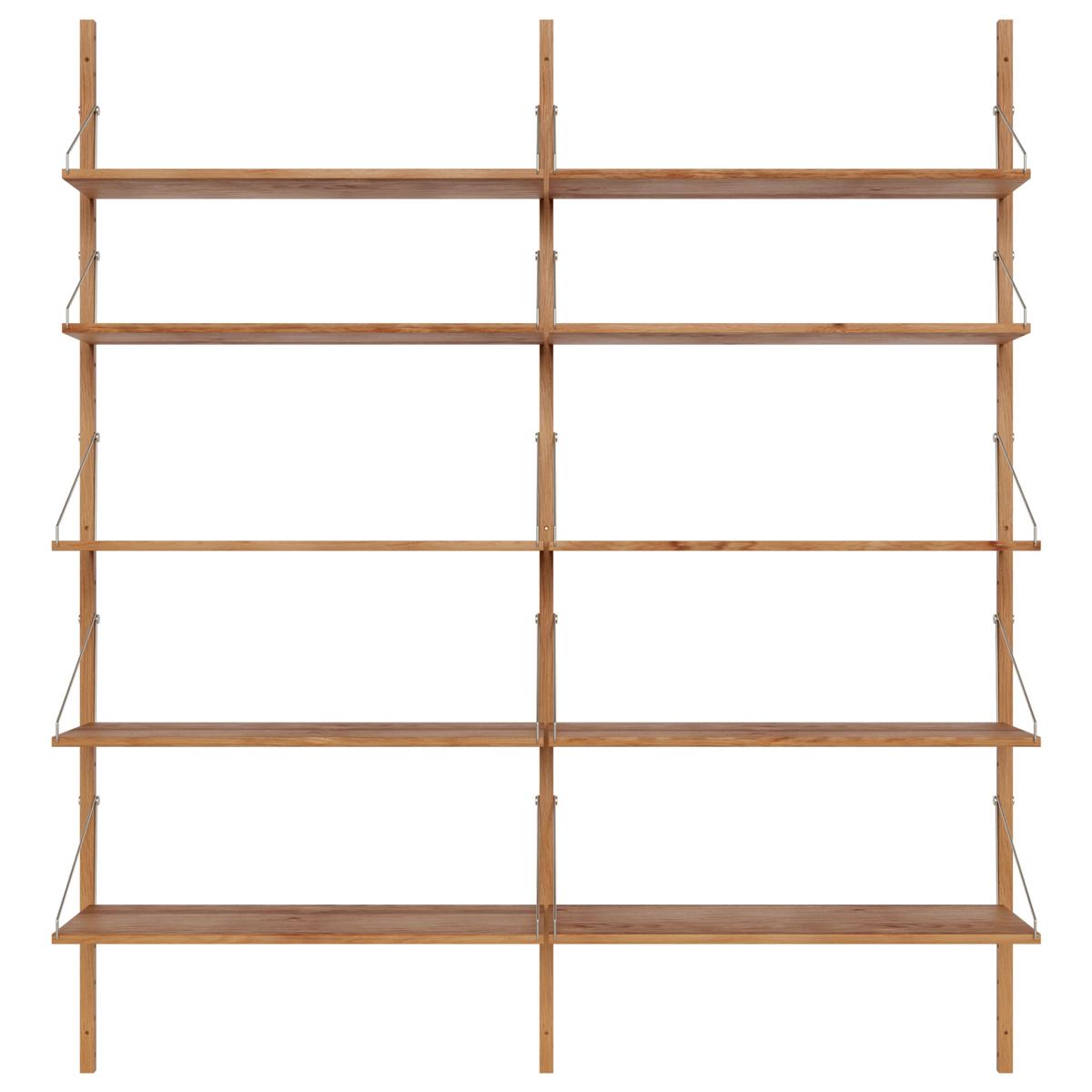 Frama - Shelf Library Double Section hyllsystem 185/80 natural oak - Hyllor & Hyllsystem - Kim Richardt - Brun - Trä