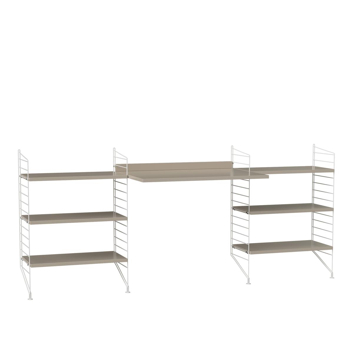 String - Kontor Hyllsystem D Beige / Vit - Beige
