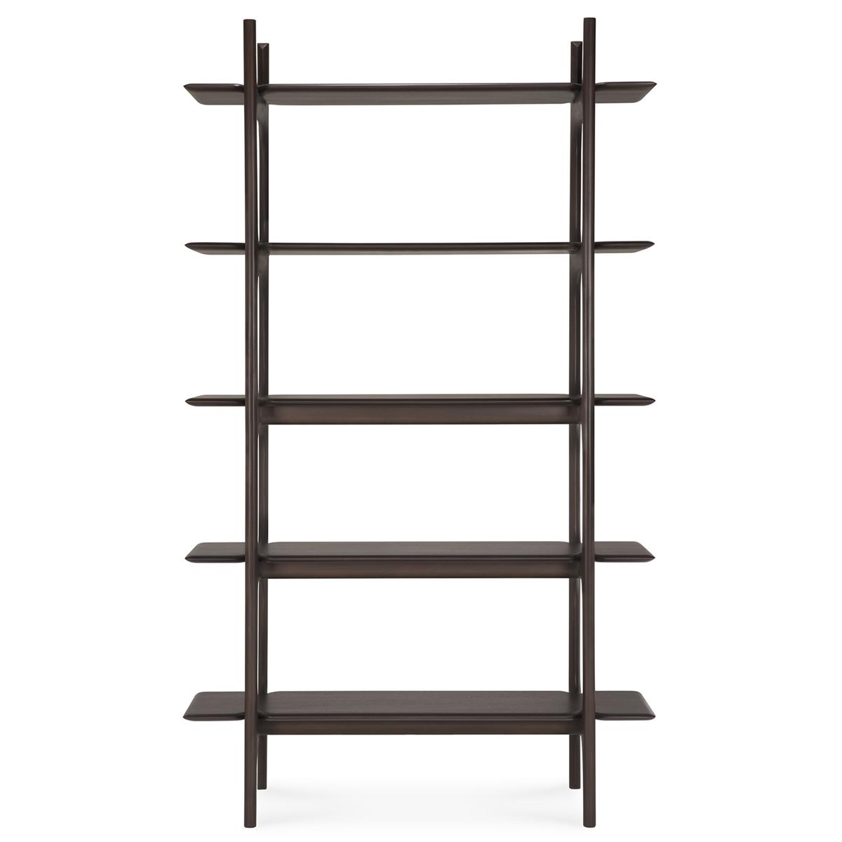 Ethnicraft - PI Rack - Varnished Mahogany - Dark Brown 110/39/187 - Hyllor - Alain Van Havre - Brun - Trä