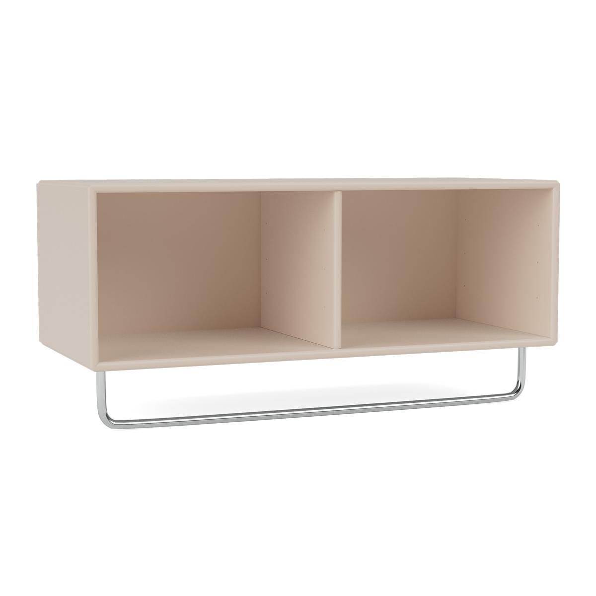 Montana - Coat Shelf With Clothes Rack 168-Clay 04 Suspension Rails - Hatthyllor och skohyllor - Peter J. Lassen - Beige - Trä