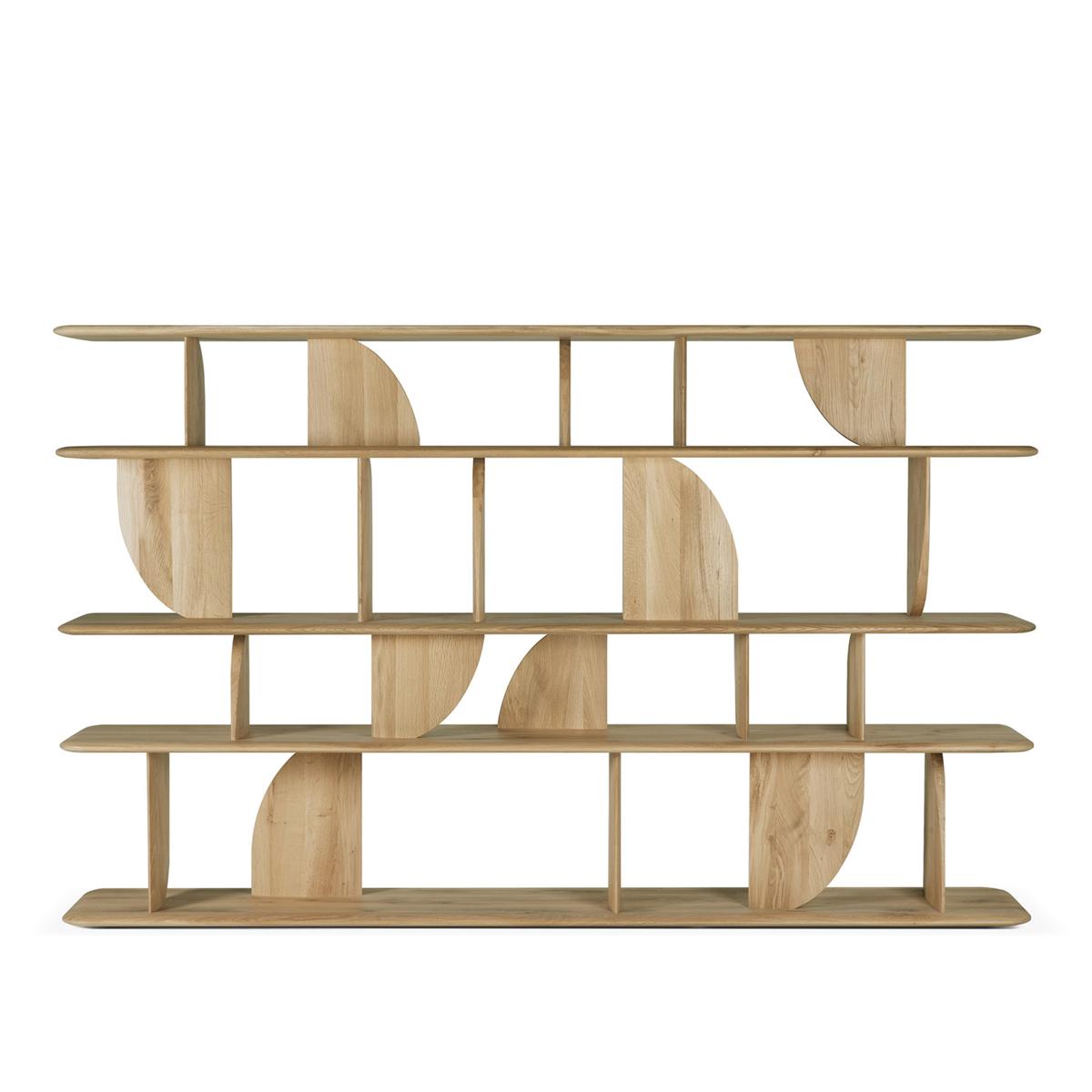 Ethnicraft - Geometric Rack - Oak 210 x 35 x 130 - Hyllor - Alain Van Havre - Träfärgad - Trä