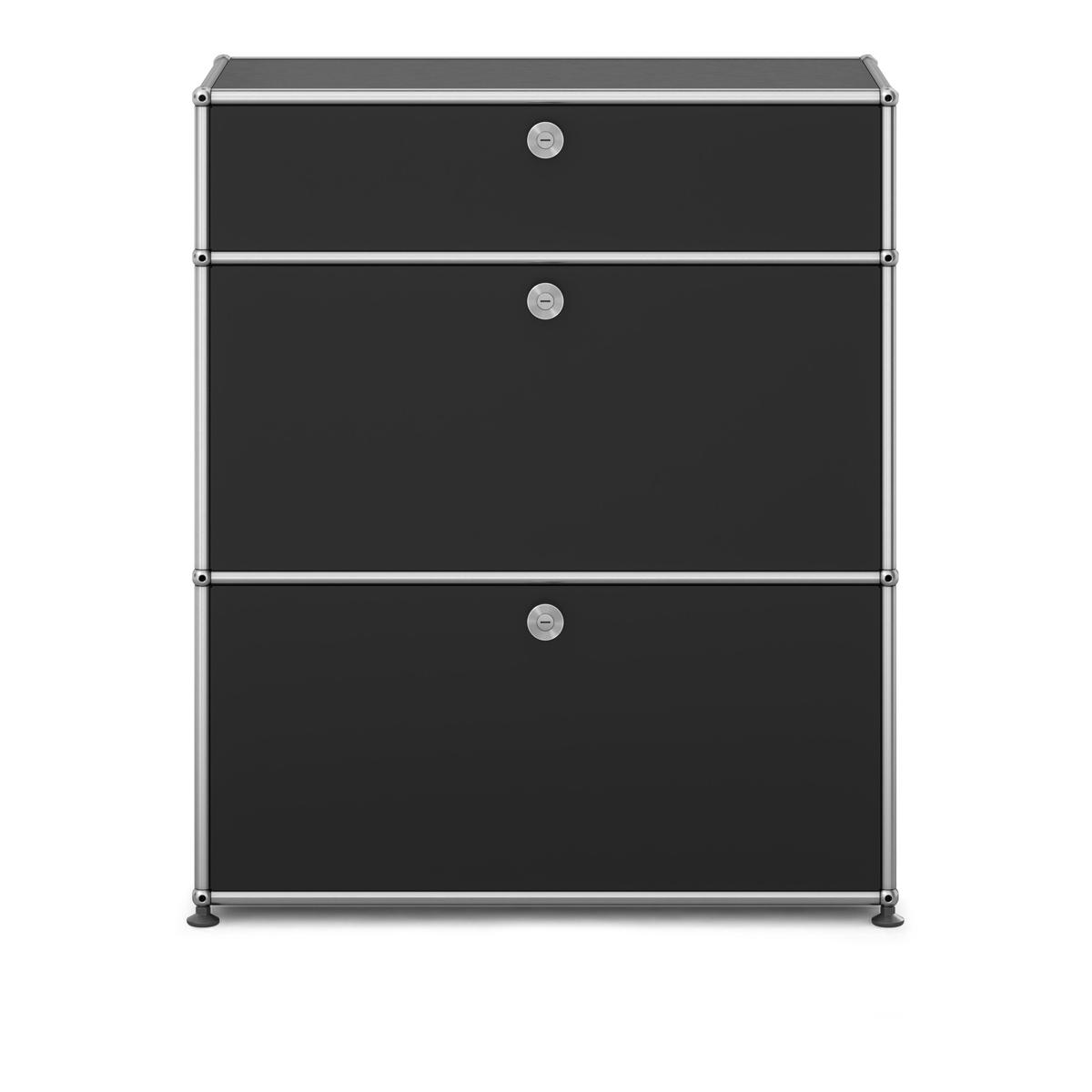 USM - USM Haller Shelf M25 Graphite Black - Byråer - Fritz Haller & Paul Schärer - Svart - Metall