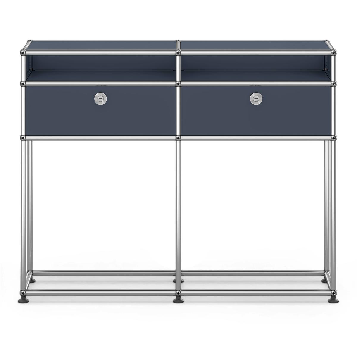USM - USM Haller Sideboard M51 Anthracite - Skänkar och sideboards - Fritz Haller & Paul Schärer - Grå - Metall
