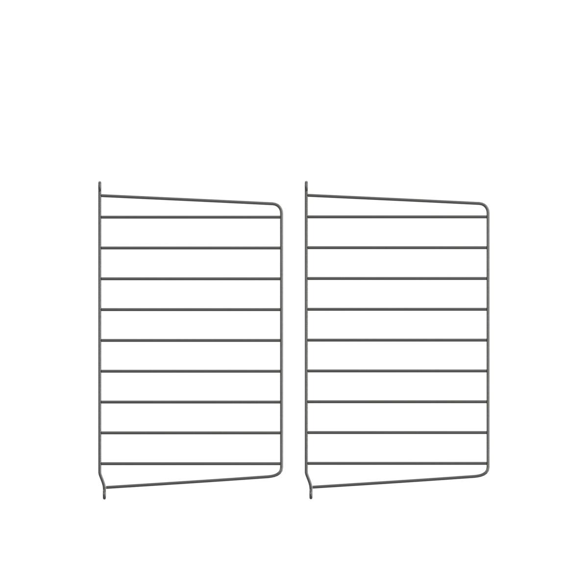 String - Väggavel 50 x 30 cm 2-pack mörkgrå - Hyllsystem