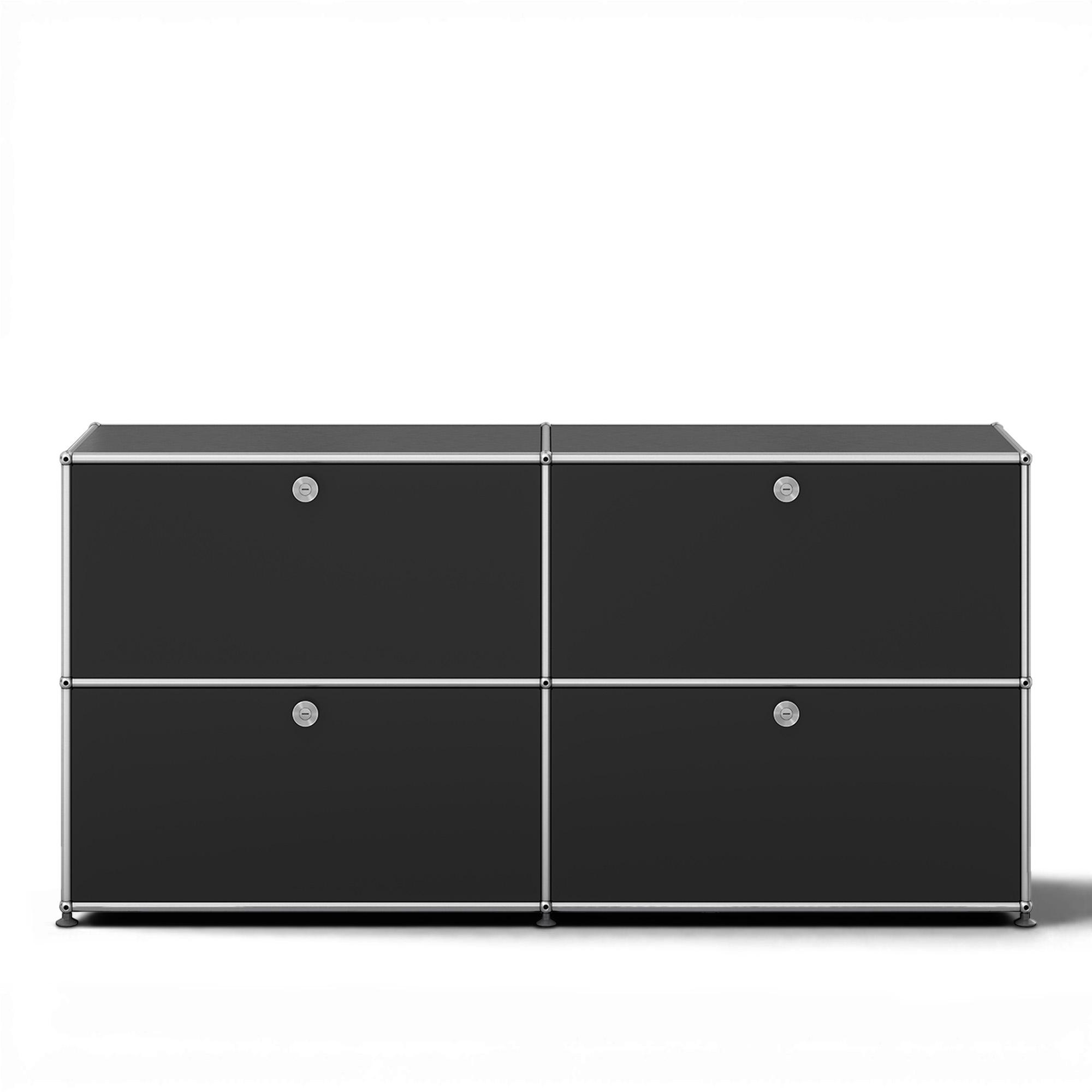 USM - USM Haller 109 Sideboard Graphite Black - Sideboards - Fritz Haller & Paul Schärer - Svart - Metall
