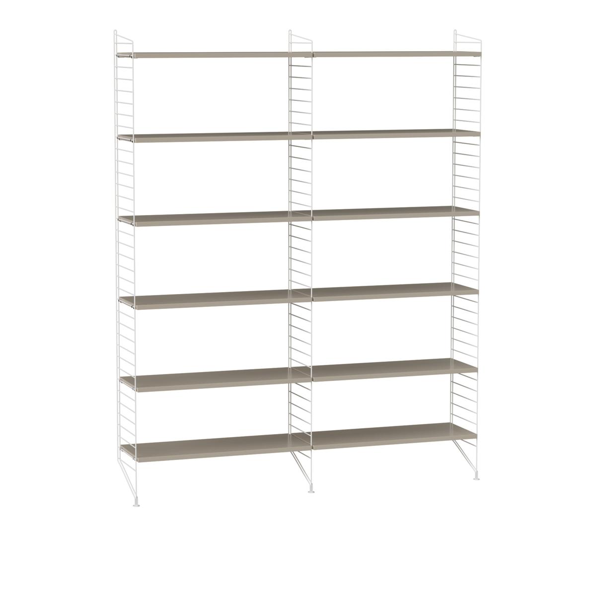 String - Vardagsrum hyllsystem A beige/vit - Hyllor och hyllsystem - Beige