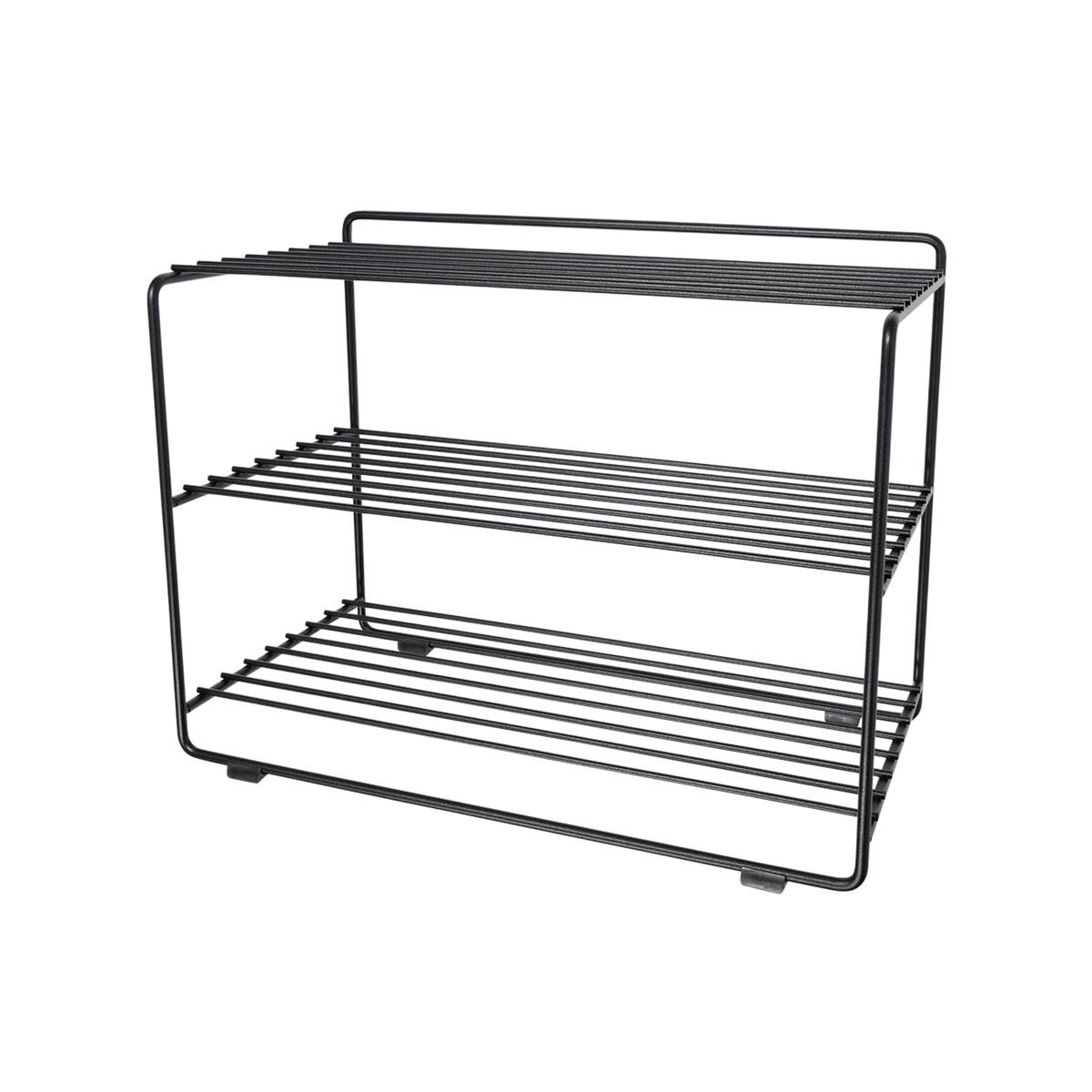 Maze Interior - Downtown Shoe Shelf Black - Hatthyllor och skohyllor - Louise Hederström - Svart - Metall