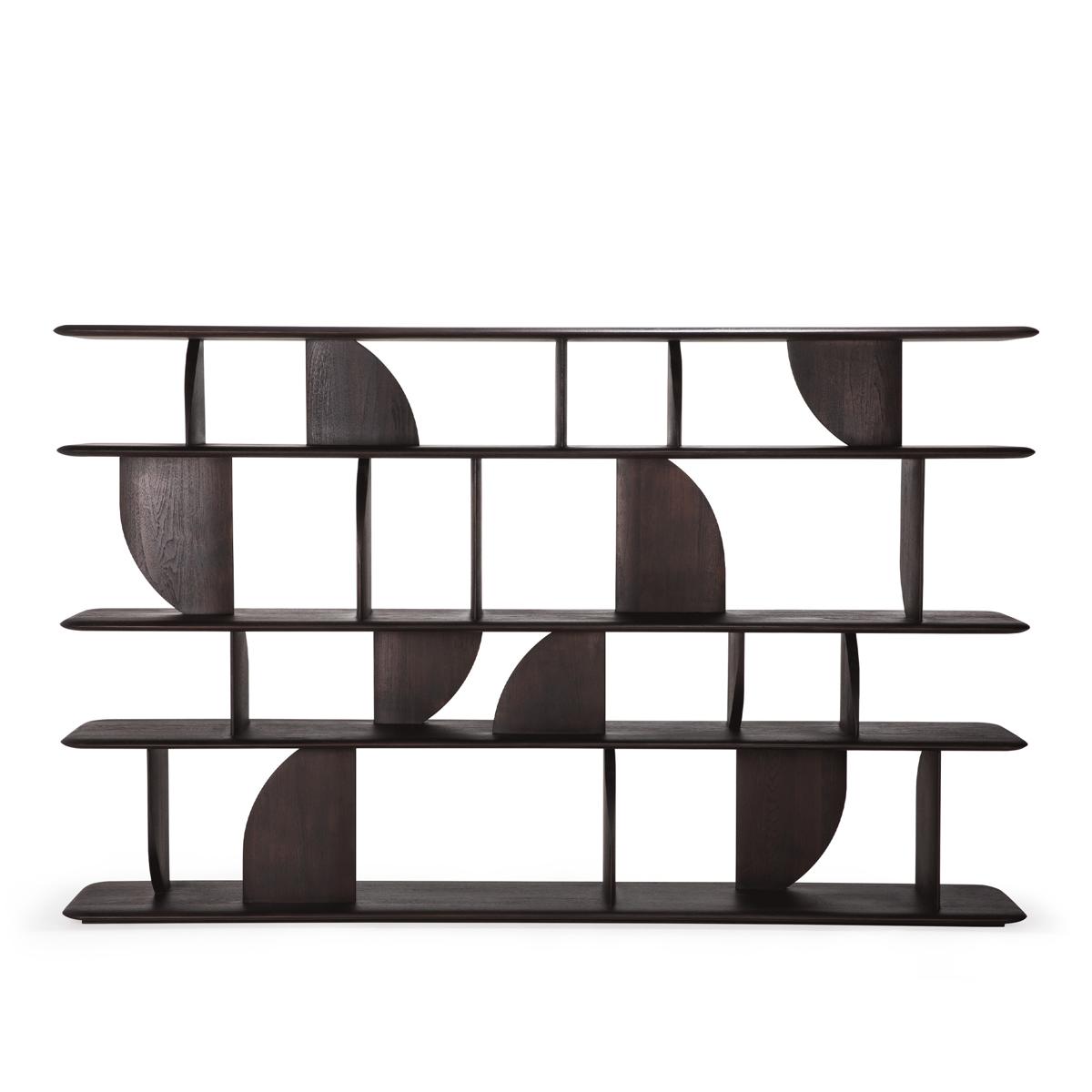 Ethnicraft - Geometric Rack - Varnished Teak - Dark Brown - Hyllor - Alain Van Havre - Brun - Trä