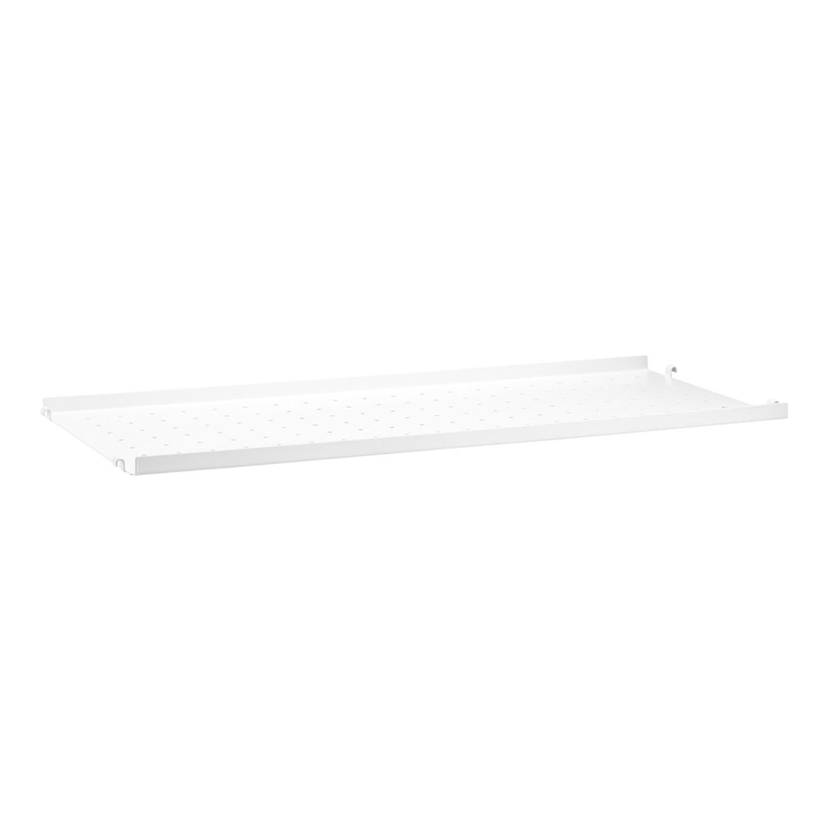 String - Metallhyllplan låg kant 78 x 30 cm vit - Hyllsystem - Vit - Metall