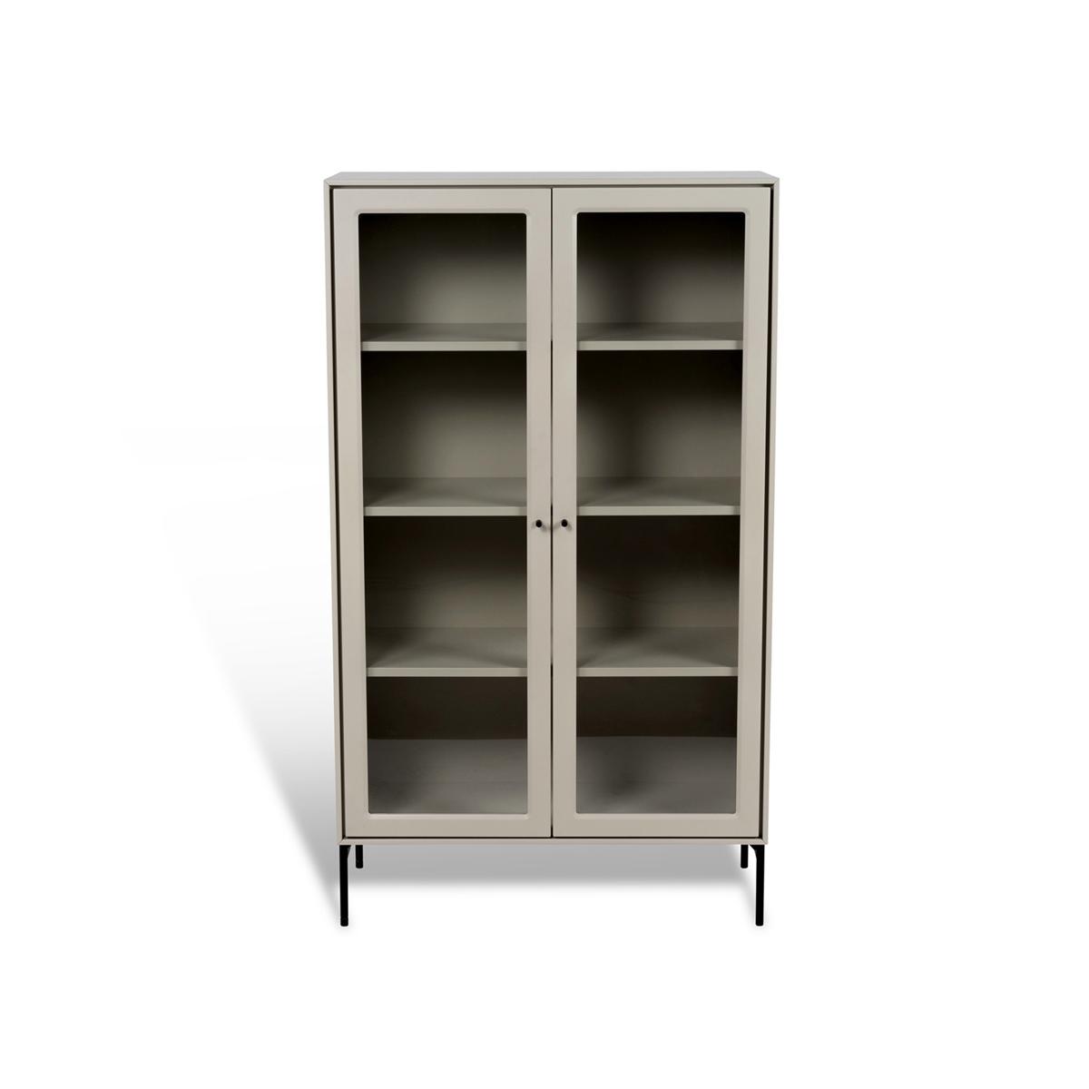 Mavis - Volt Vitrinskåp 130 cm Beige/Svart - Skåp och vitrinskåp - Martina Elgemark - Beige,Svart - Glas/Metall