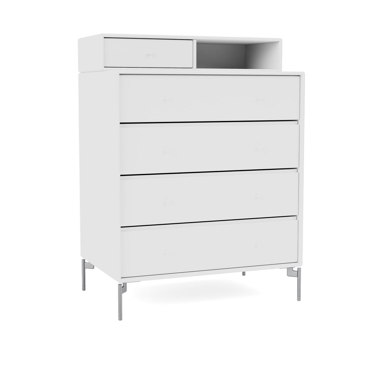Montana - Keep Chest Of Drawers - New White / Matt Chrome Legs - Byråer - Peter J. Lassen - Vit - Trä