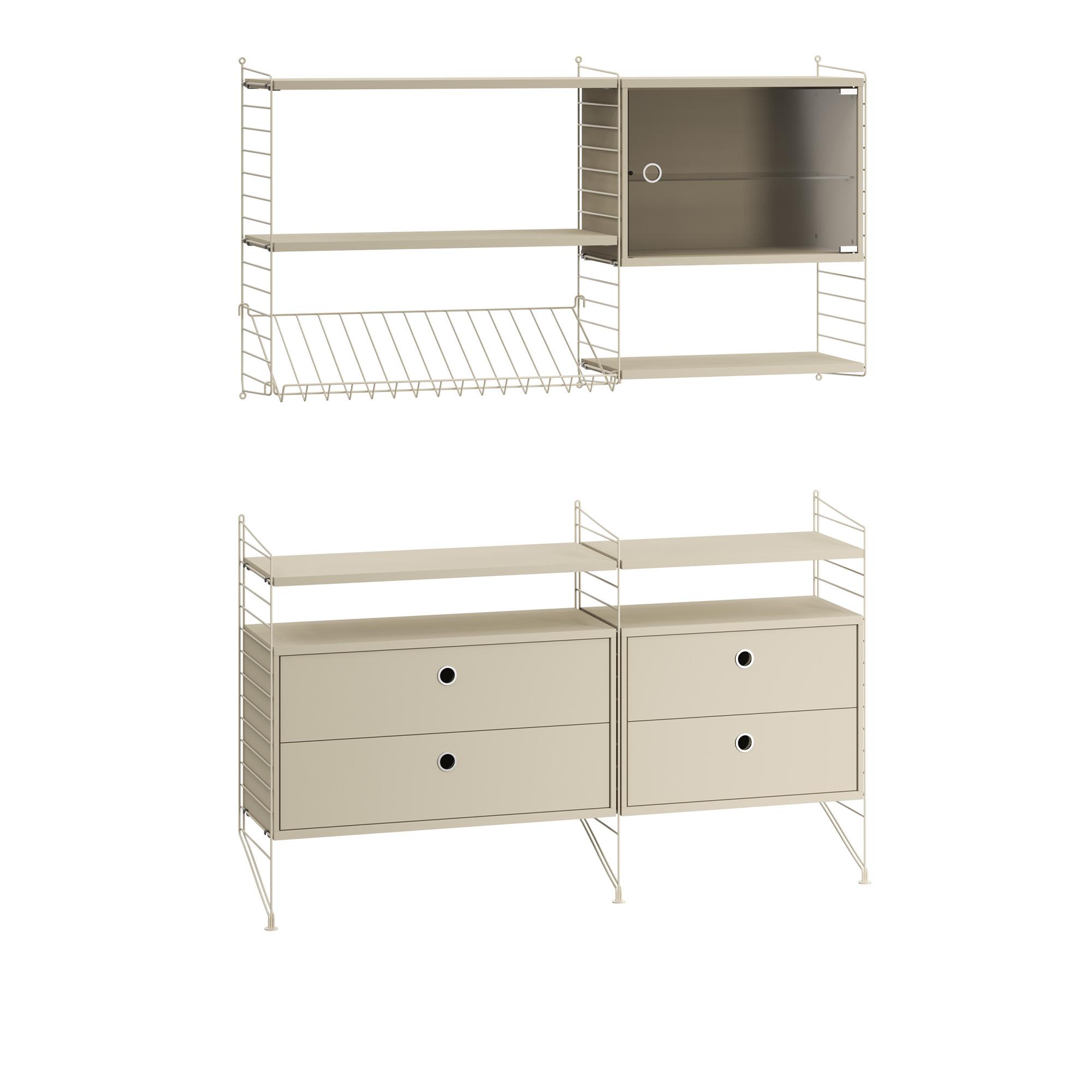 String - Vardagsrum hyllsystem T beige/beige - Hyllor & Hyllsystem - Beige