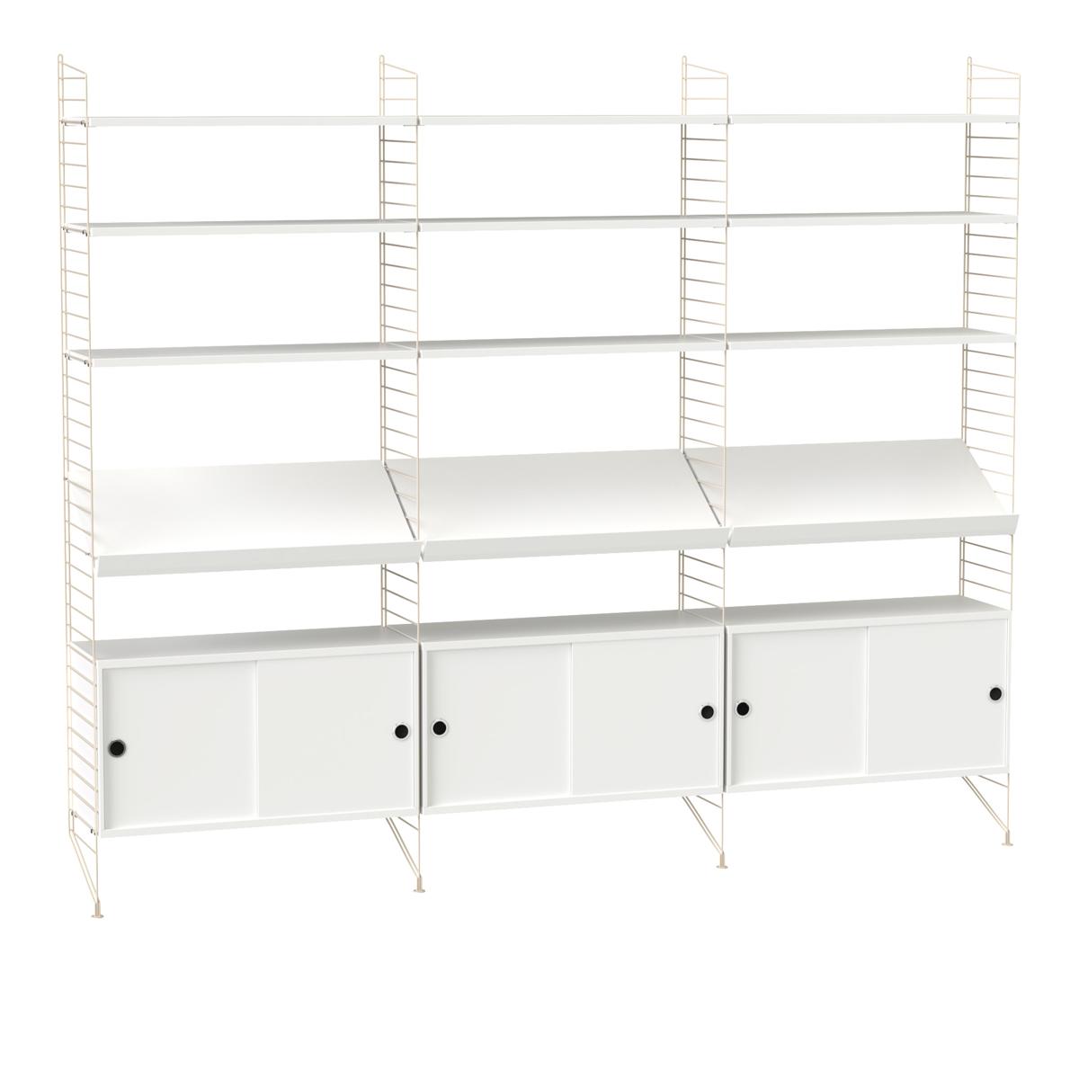 String - Vardagsrum Hyllsystem G Vit / Beige - Hyllor och hyllsystem - Vit