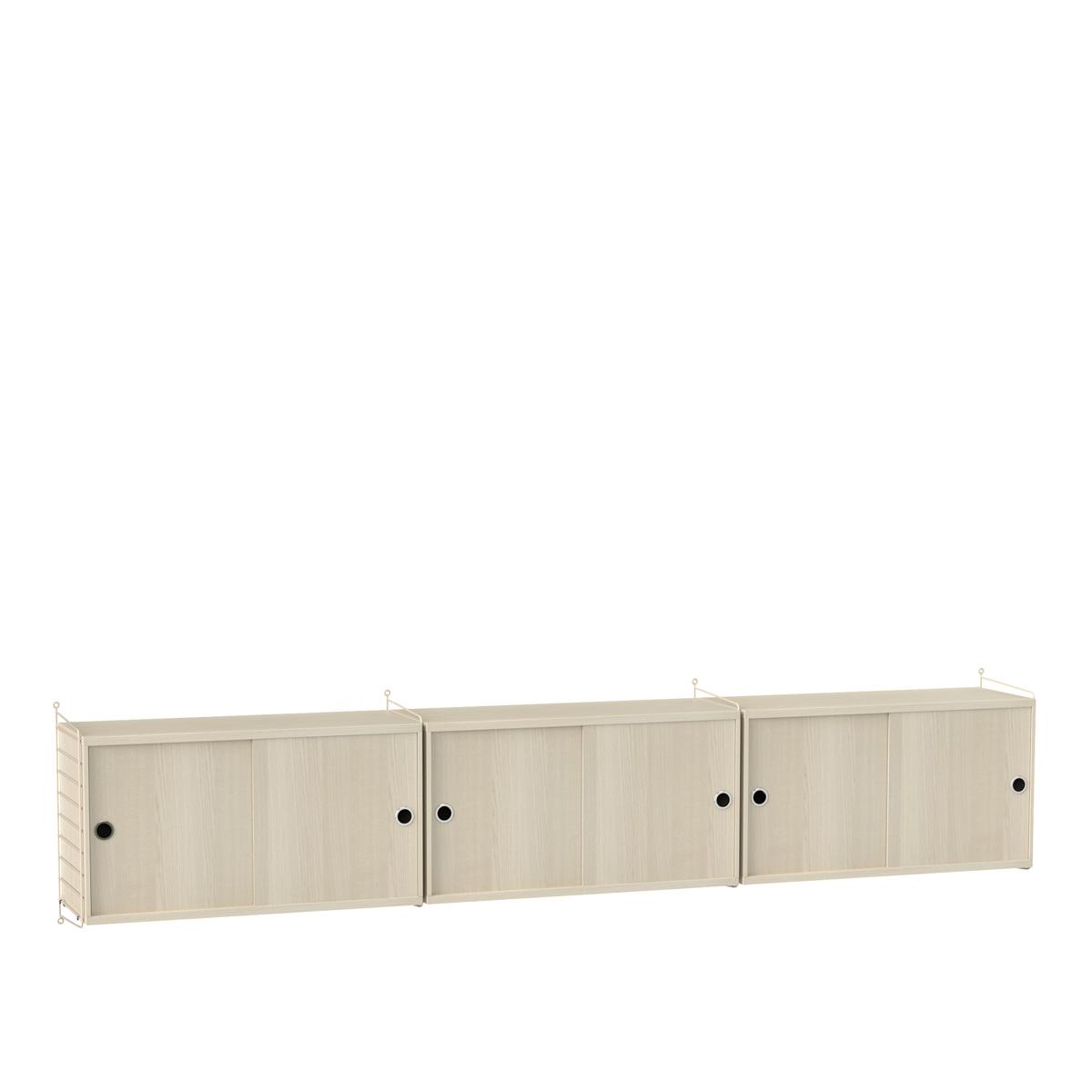 String - Vardagsrum Hyllsystem D Ask / Beige - Träfärgad
