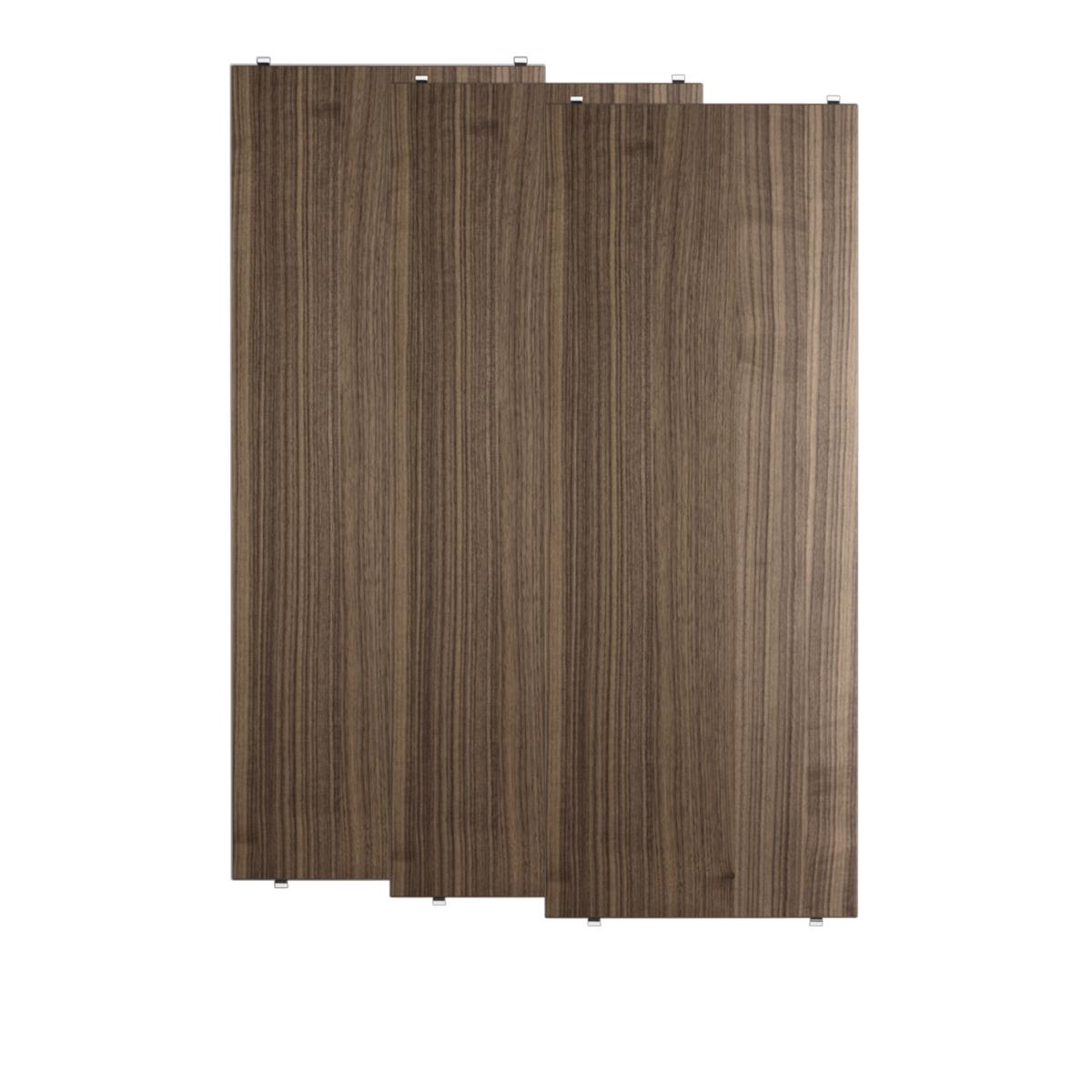 String - Hyllplan 78 x 30 cm 3-pack valnöt - Hyllsystem - Träfärgad - Trä