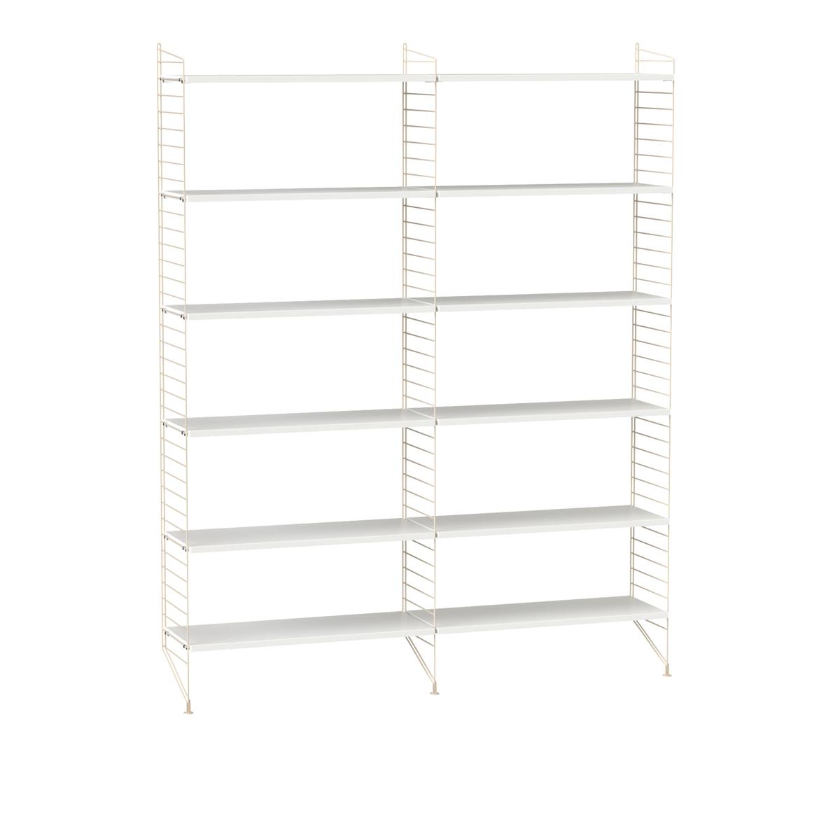 String - Vardagsrum hyllsystem A beige/beige - Hyllor & Hyllsystem - Vit