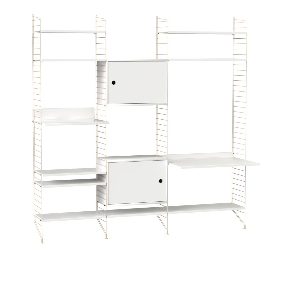 String - Vardagsrum Hyllsystem P Vit / Beige - Hyllor och hyllsystem - Vit