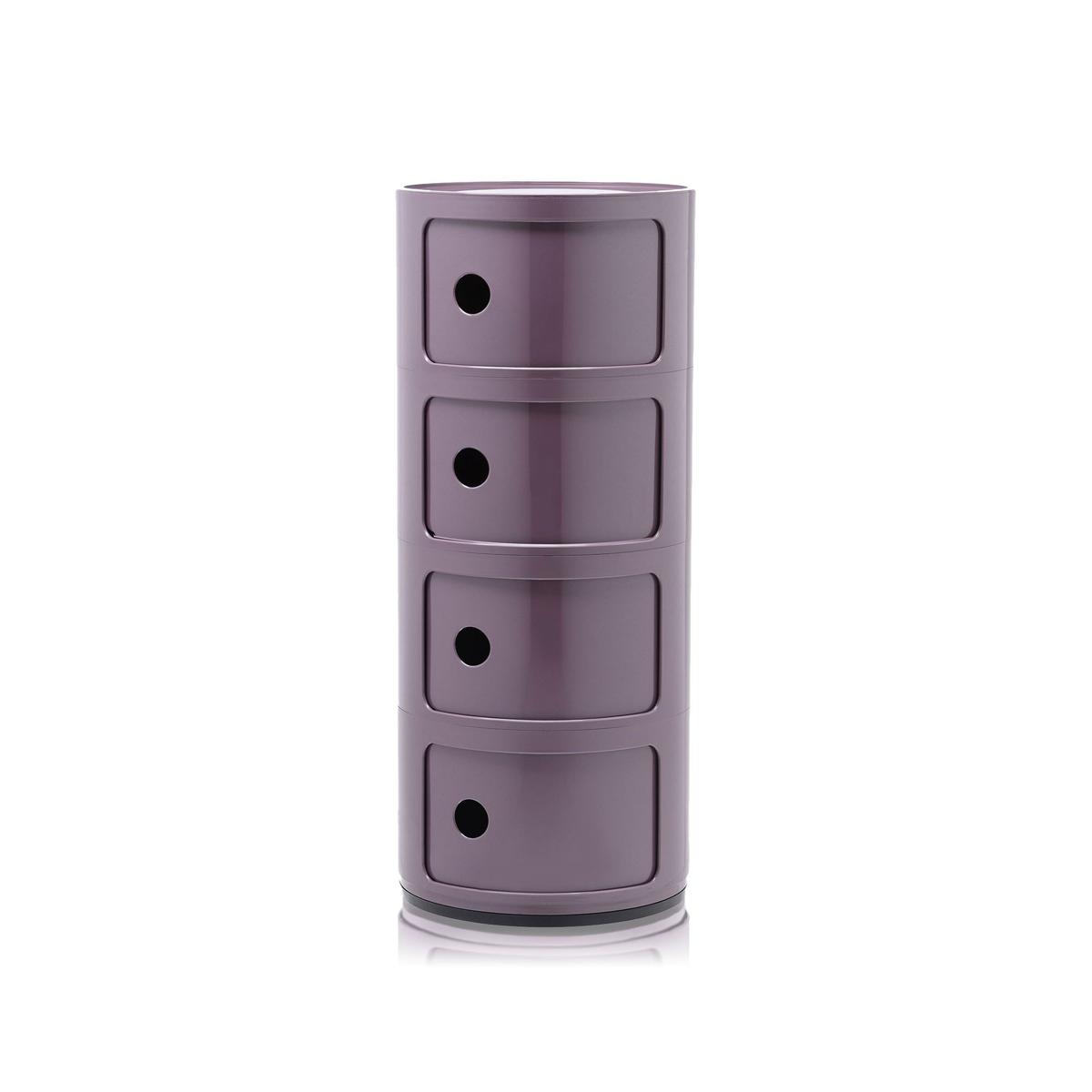 Kartell - Componibili 4985, Violet, 4 Compartments - Hurtsar - Anna Castelli Ferrieri - Lila - Plast