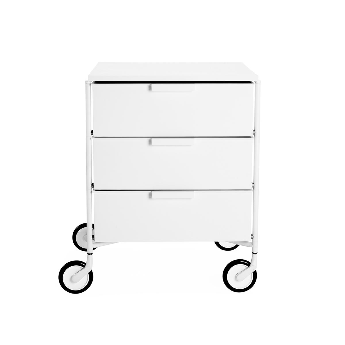 Kartell - Mobil Mat - 3 Drawers White - Hurtsar - Antonio Citterio - Vit - Metall/Plast