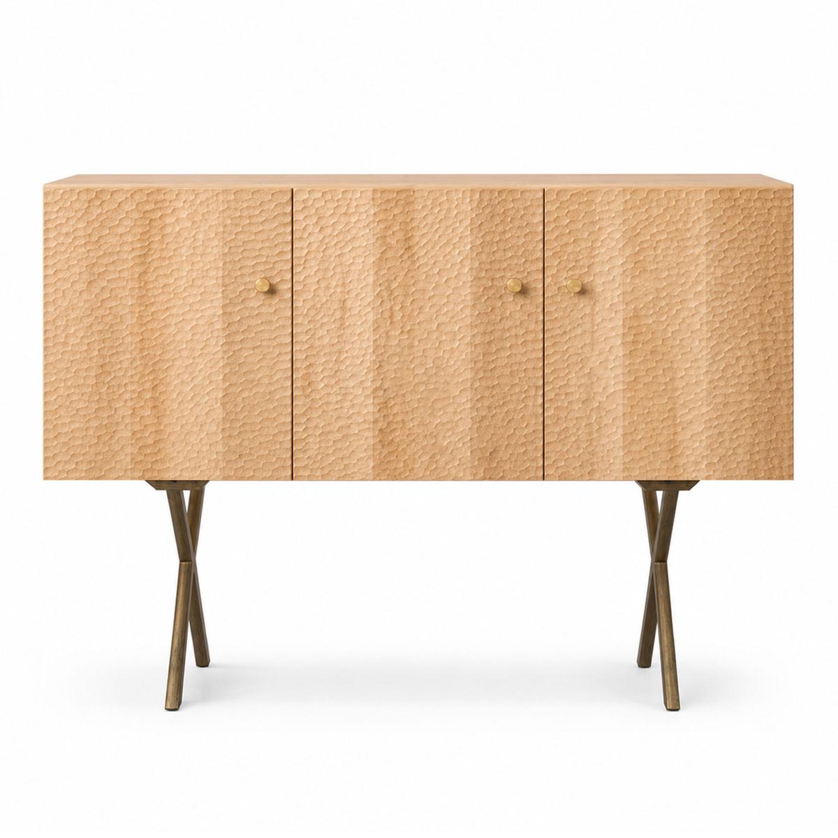 Zanat - Touch Sideboard, 3 doors/Brons, Oljad ek 129 cm - Skänkar och sideboards - Studioilse - Träfärgad - Trä