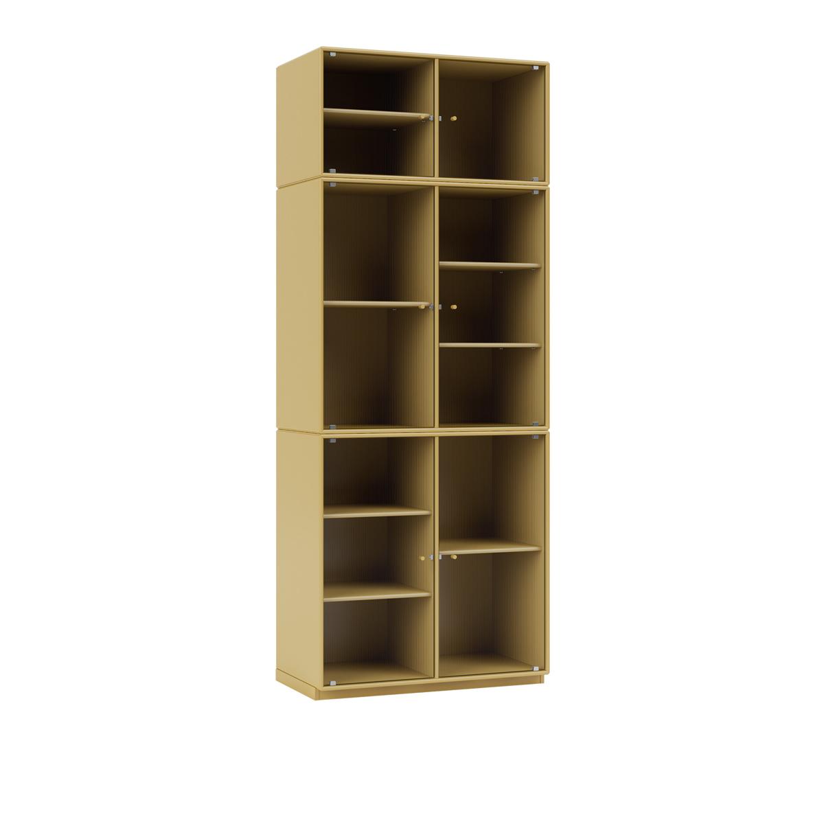 Montana - Ripple Iv – Vitrine Cabinet 157-Cumin 06 Plinth 3 cm - Skåp och vitrinskåp - Peter J. Lassen - Gul - Trä