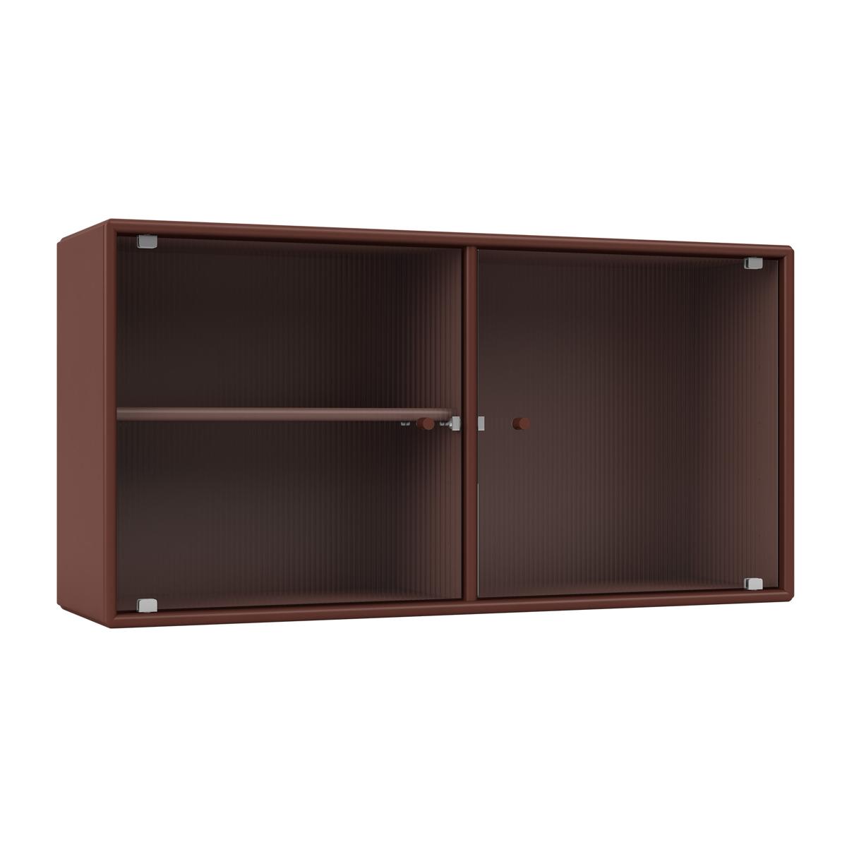 Montana - Ripple I Vitrine Cabinet 155-Masala 04 Suspension Rails - Skåp och vitrinskåp - Peter J. Lassen - Brun - Glas/Trä