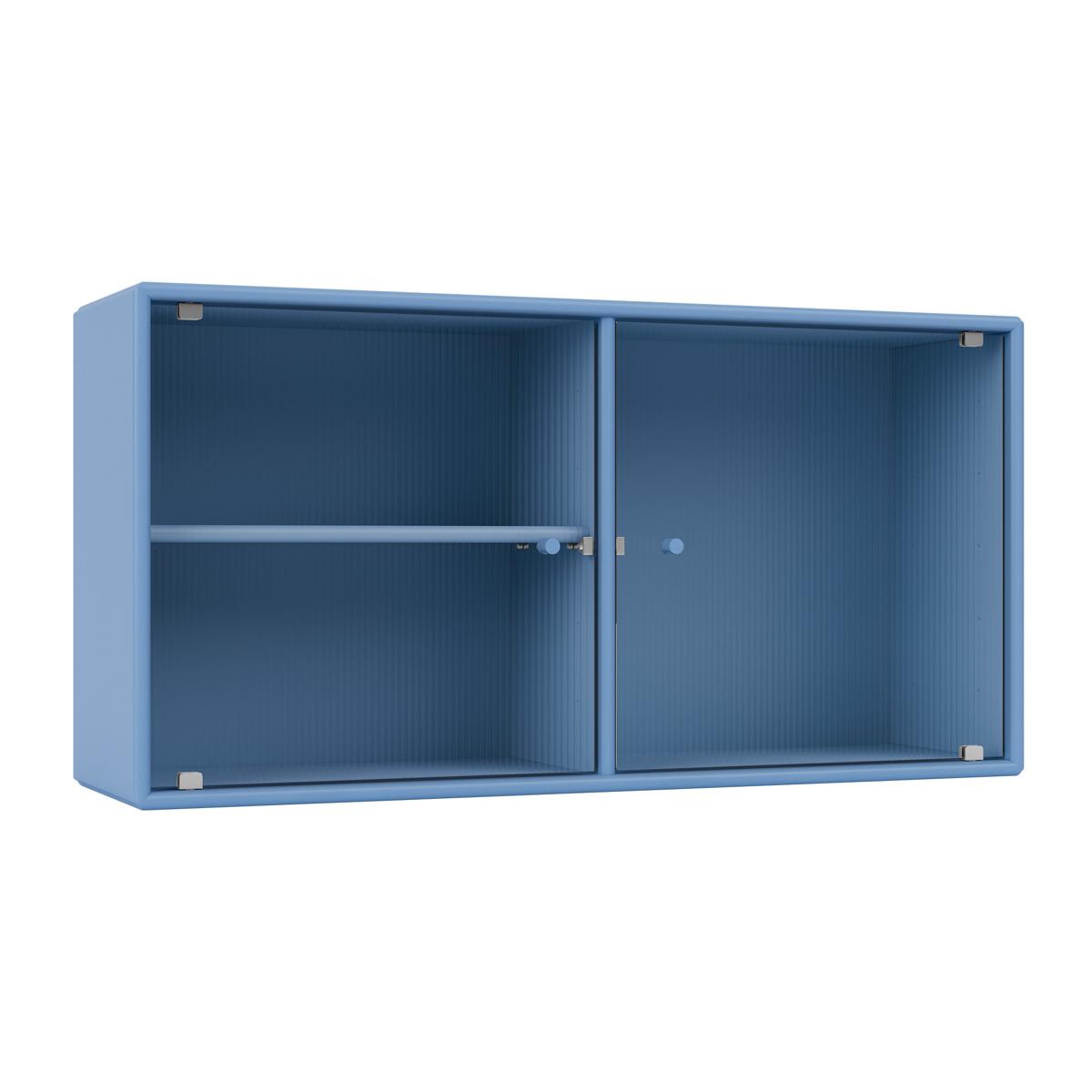 Montana - Ripple I Vitrine Cabinet 154-Azure 04 Suspension Rails - Skåp och vitrinskåp - Peter J. Lassen - Blå - Glas/Trä