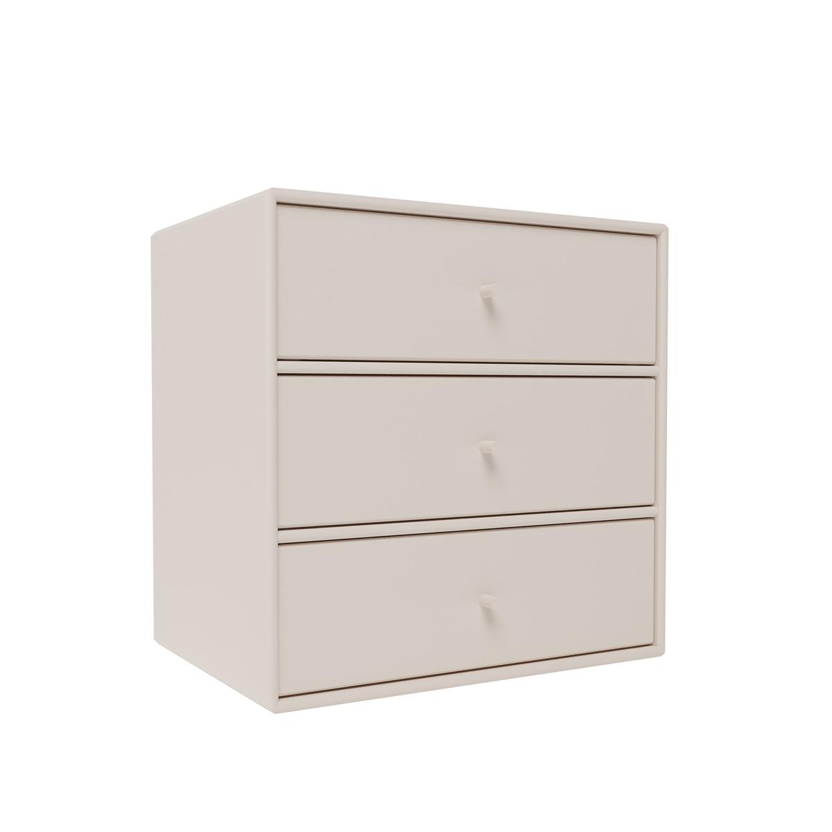 Montana - Montana Mini 1007 - Module With Three Drawers - Clay - Hyllor & Hyllsystem - Peter J. Lassen - Grå