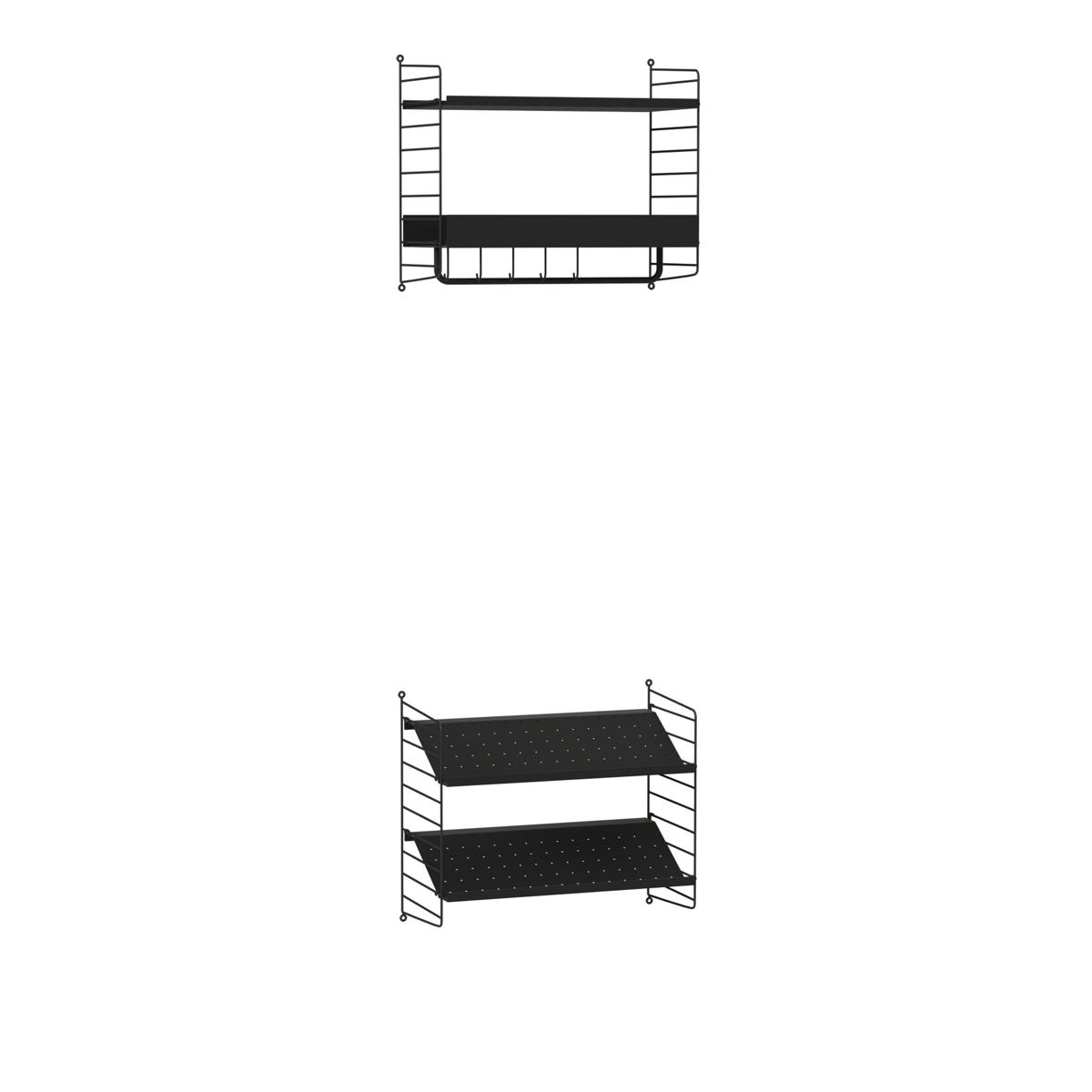 String - Hall Hyllsystem E Svart / Svart - Hyllor & Hyllsystem - Svart