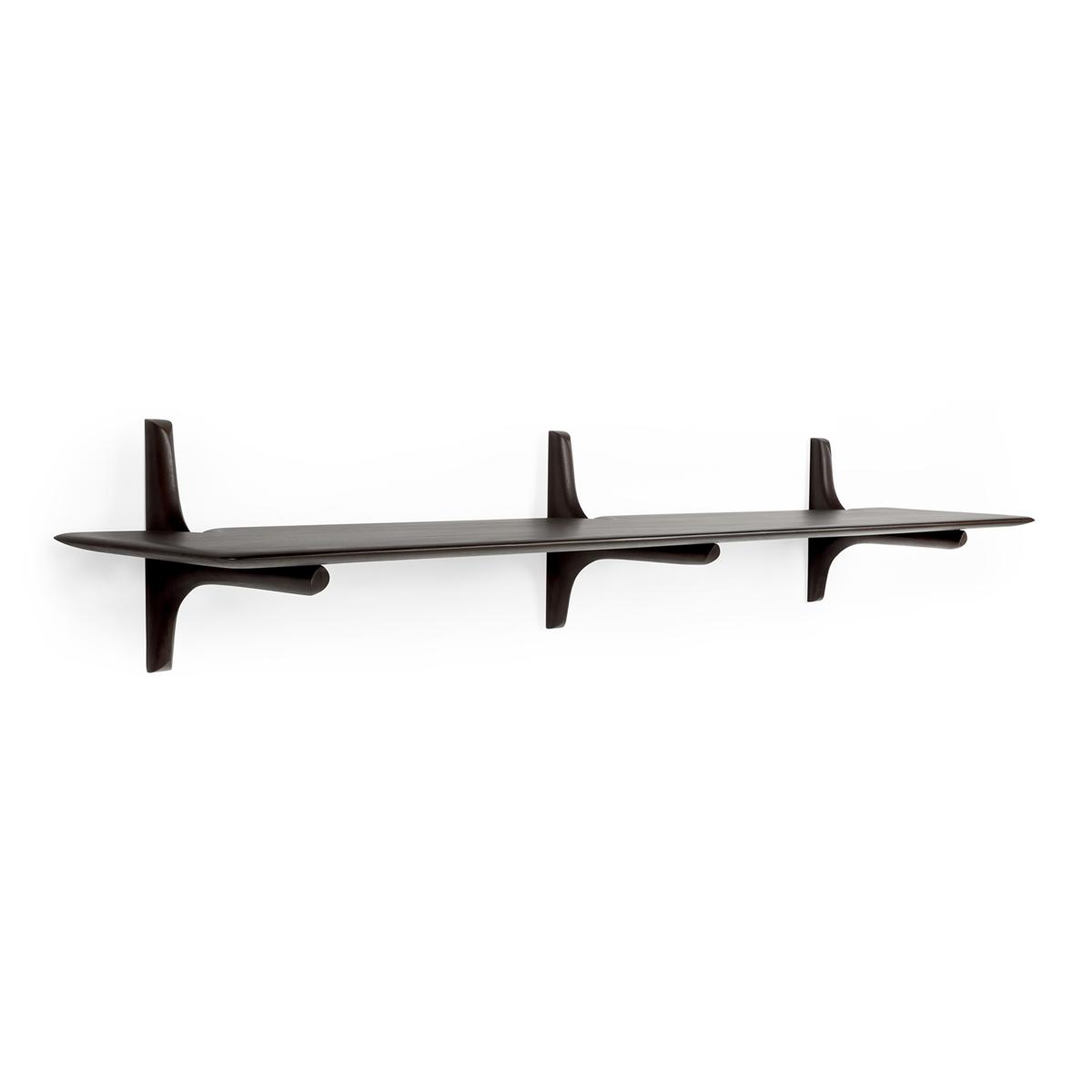 Ethnicraft - Pi Wall Shelf - Varnished Mahogany - Dark Brown - 1 Shelf 168 x 35 x 28 - Hyllor & Hyllsystem - Alain Van Havre - Träfärgad - Trä