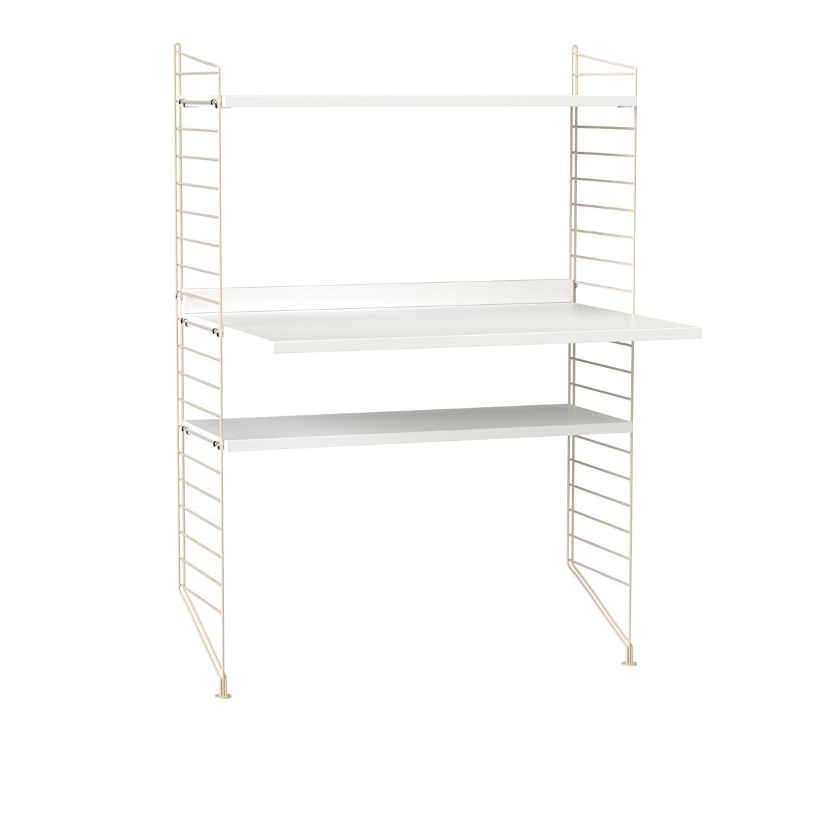 String - Kontor Hyllsystem H Vit / Beige - Vit