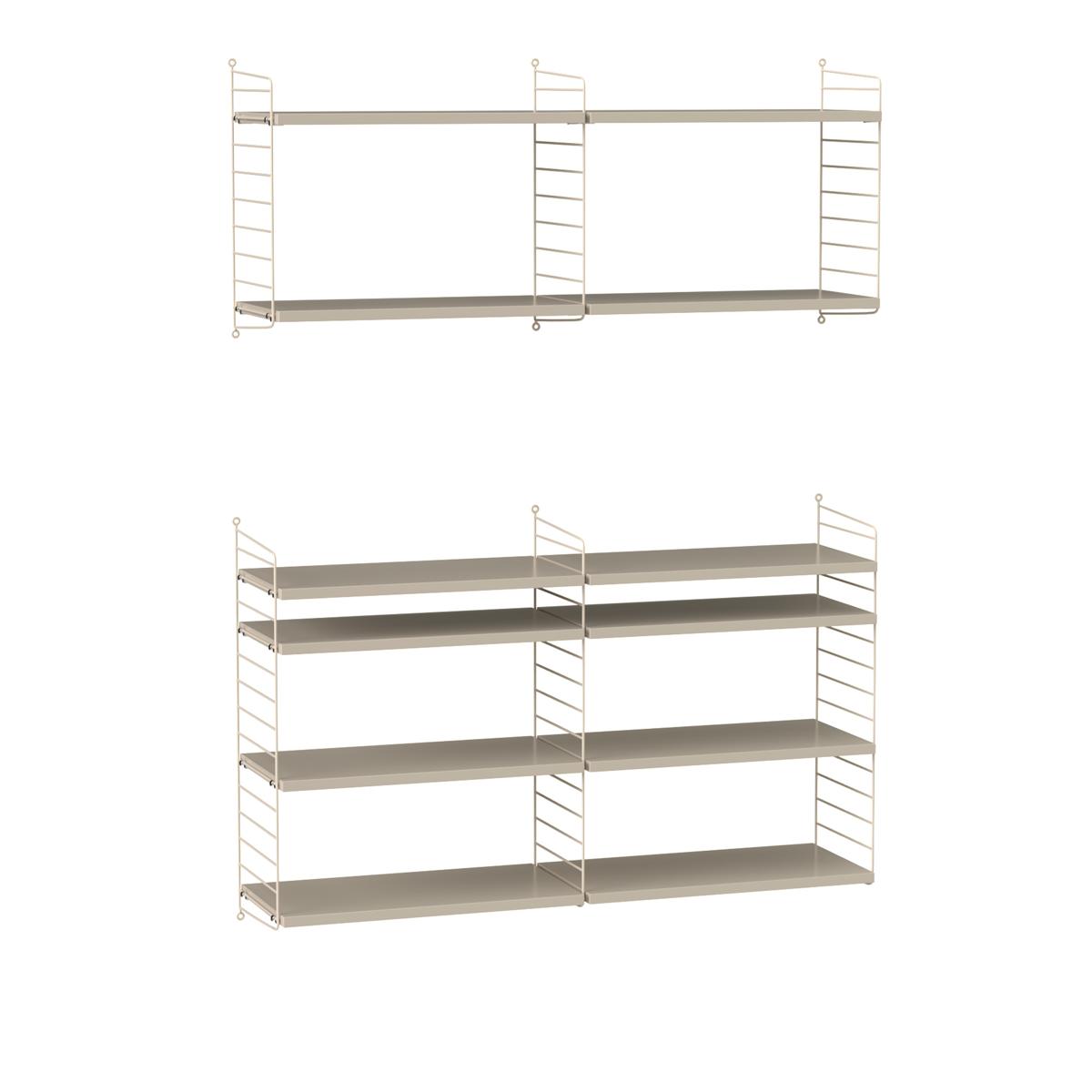 String - Vardagsrum hyllsystem N beige/beige - Beige