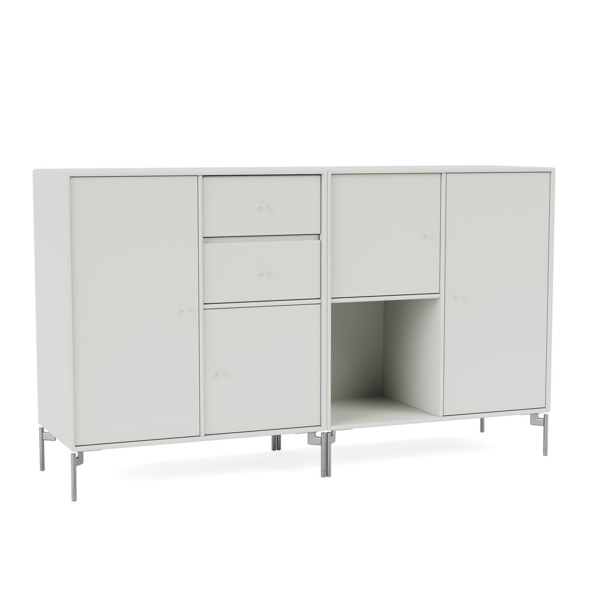 Montana - Couple Sideboard - Nordic / Matt Chrome Legs - Skänkar och sideboards - Peter J. Lassen - Grå