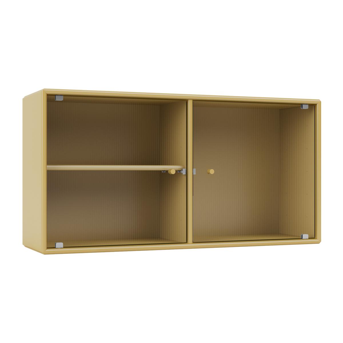 Montana - Ripple I Vitrine Cabinet 157-Cumin 04 Suspension Rails - Skåp och vitrinskåp - Peter J. Lassen - Gul - Glas/Trä