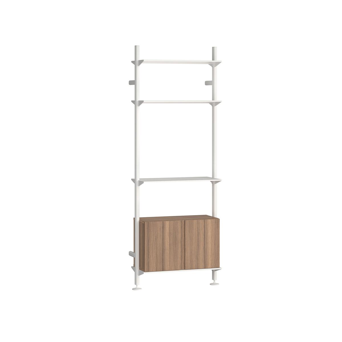 Pira - Pira G2 W-B 212_204 White/Walnut - Hyllor & Hyllsystem - Vit - Metall/Papper/Trä