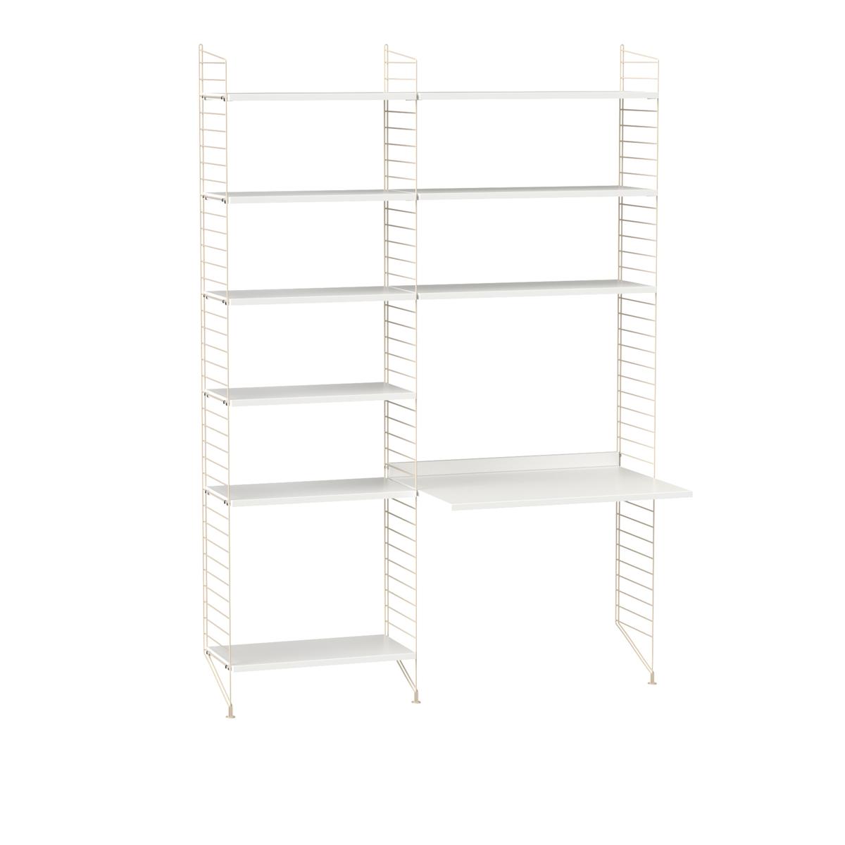 String - Kontor Hyllsystem B Vit / Beige - Vit