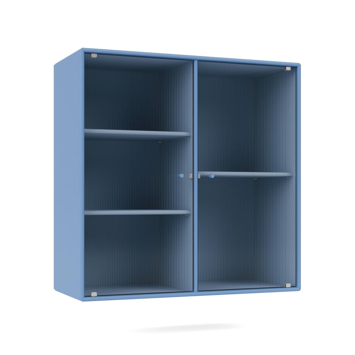 Montana - Ripple Ii – Vitrine Cabinet 154-Azure 04 Suspension Rails - Skåp och vitrinskåp - Peter J. Lassen - Blå - Trä