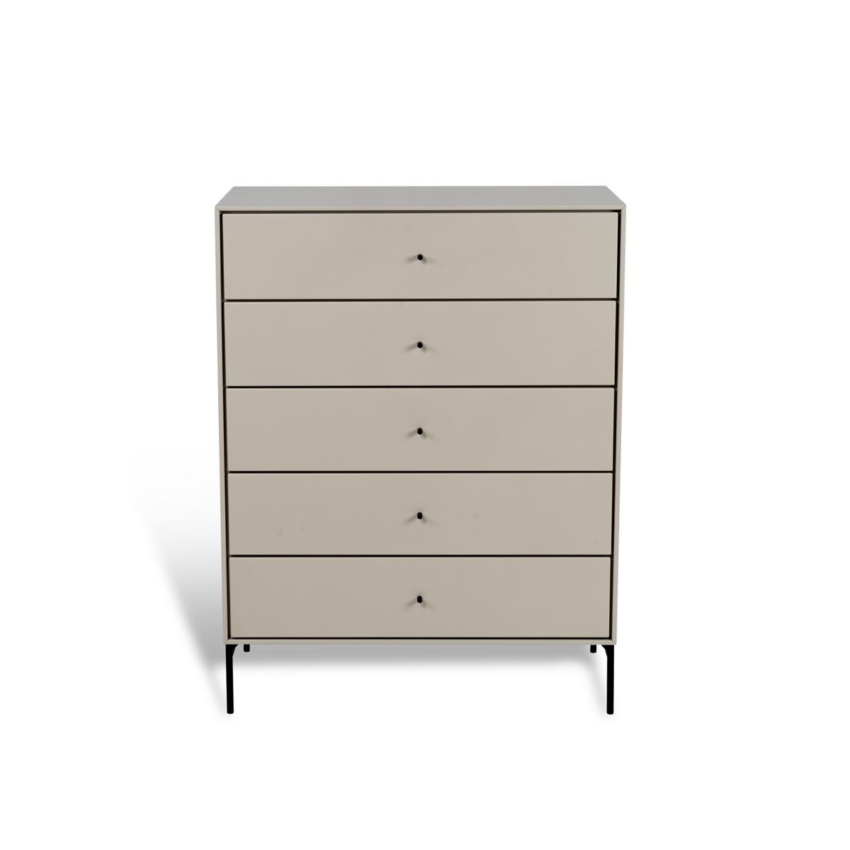 Mavis - Volt Byrå 5 lådor Beige/Svart - Byråer - Martina Elgemark - Beige,Svart - Metall/Trä