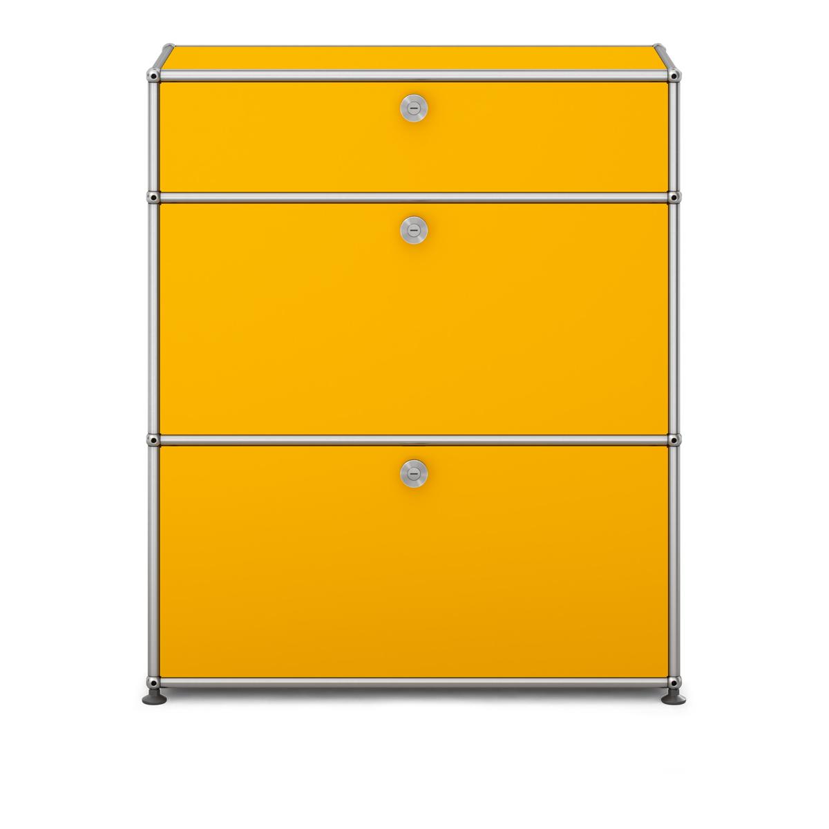 USM - USM Haller Shelf M25 Golden Yellow - Byråer - Fritz Haller & Paul Schärer - Gul - Metall