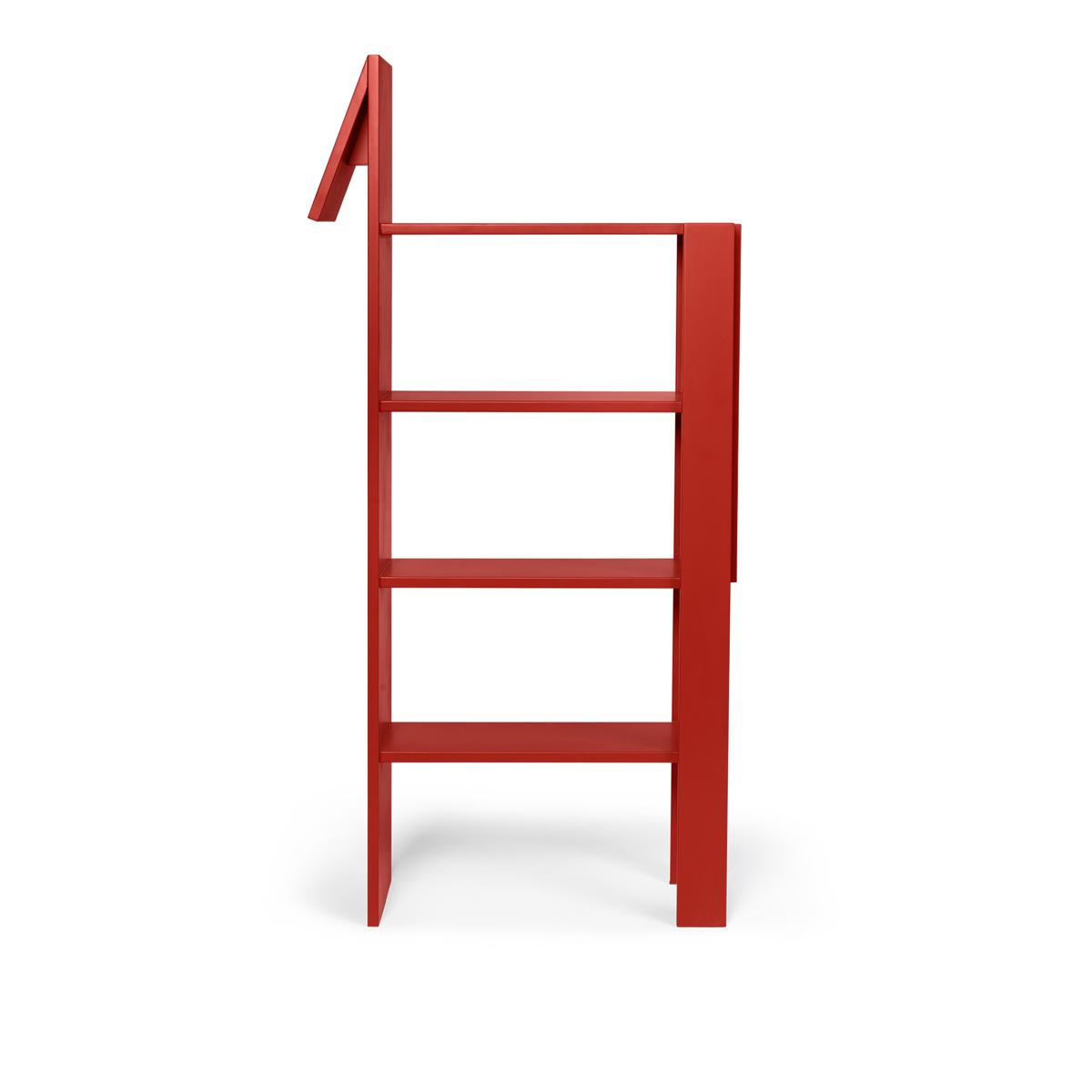 Ferm Living - Giraffe Bookcase - Poppy Red - Hyllor - Röd - Trä
