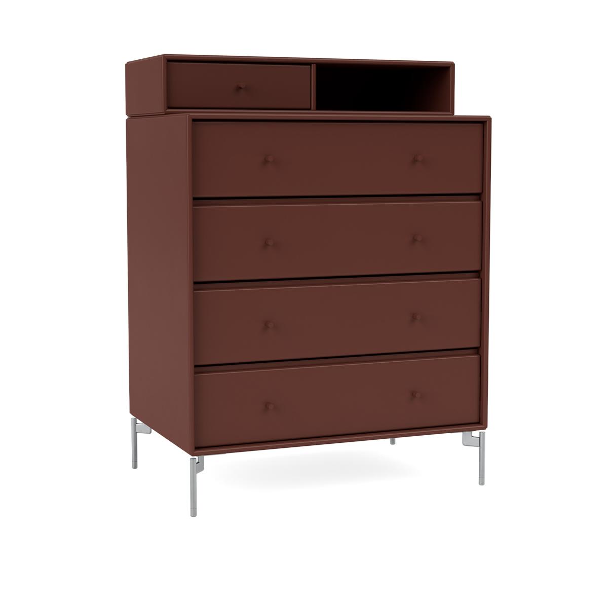 Montana - Keep Chest Of Drawers 155-Masala Matt Chrome - Byråer - Peter J. Lassen - Brun - Trä